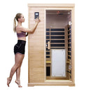 2 Person Far Infrared Hemlock Indoor Sauna Room - Natural