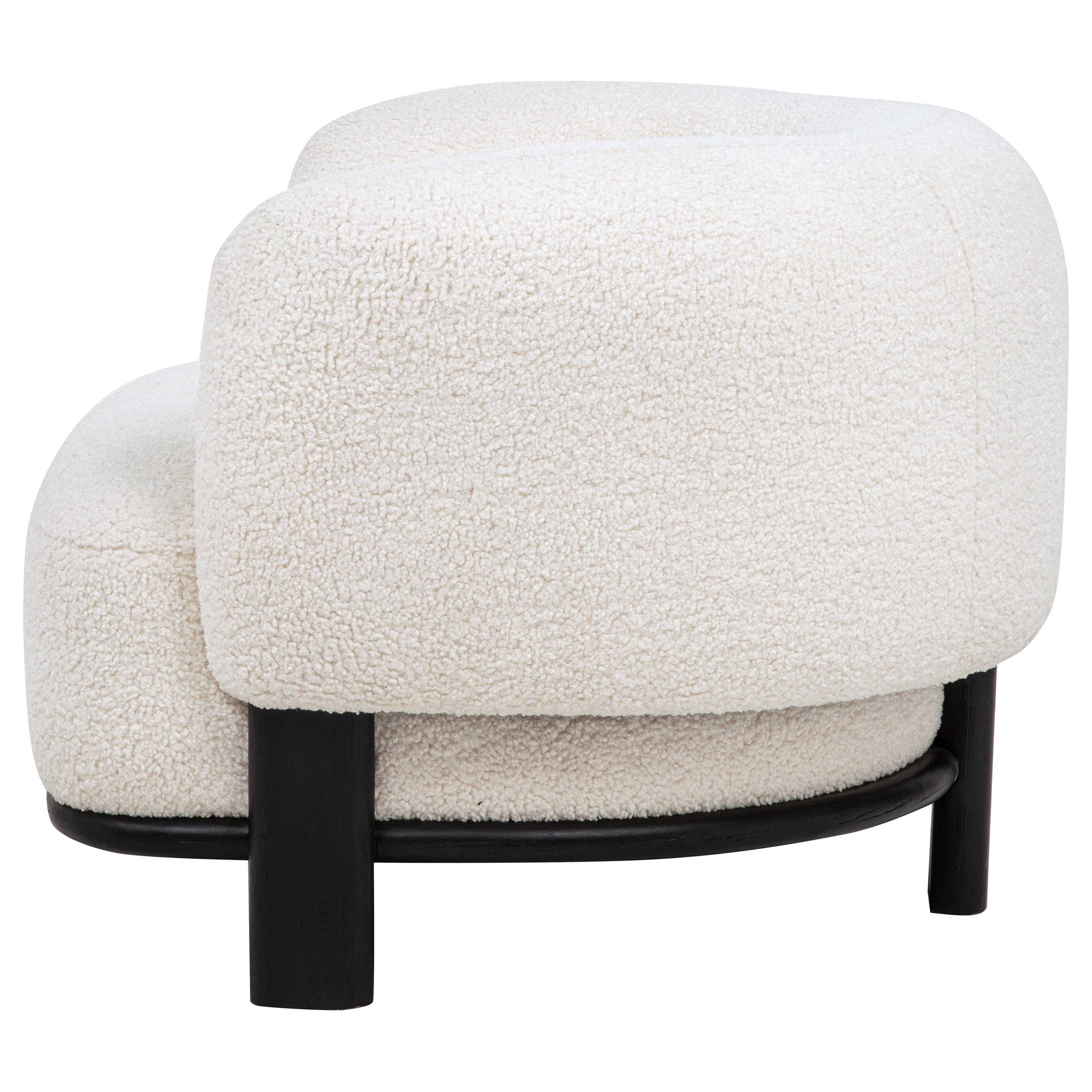 Lawler Upholstered Barrel Back Accent Chair Ivory and Black — view 5