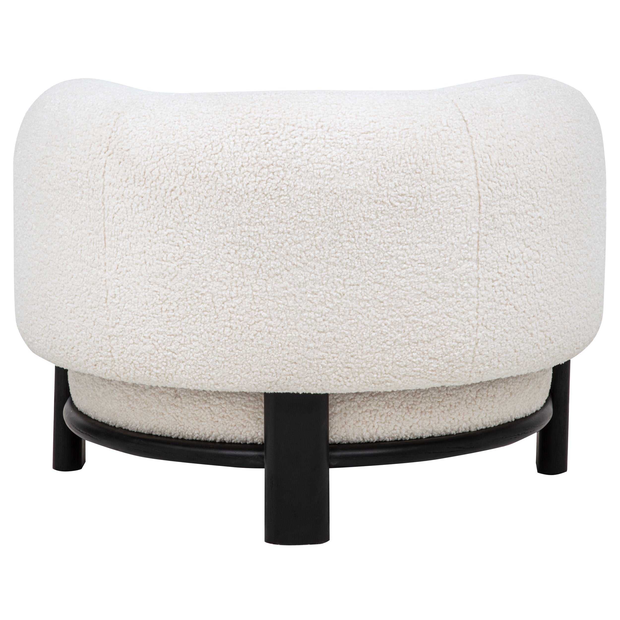 Lawler Upholstered Barrel Back Accent Chair Ivory and Black — view 7