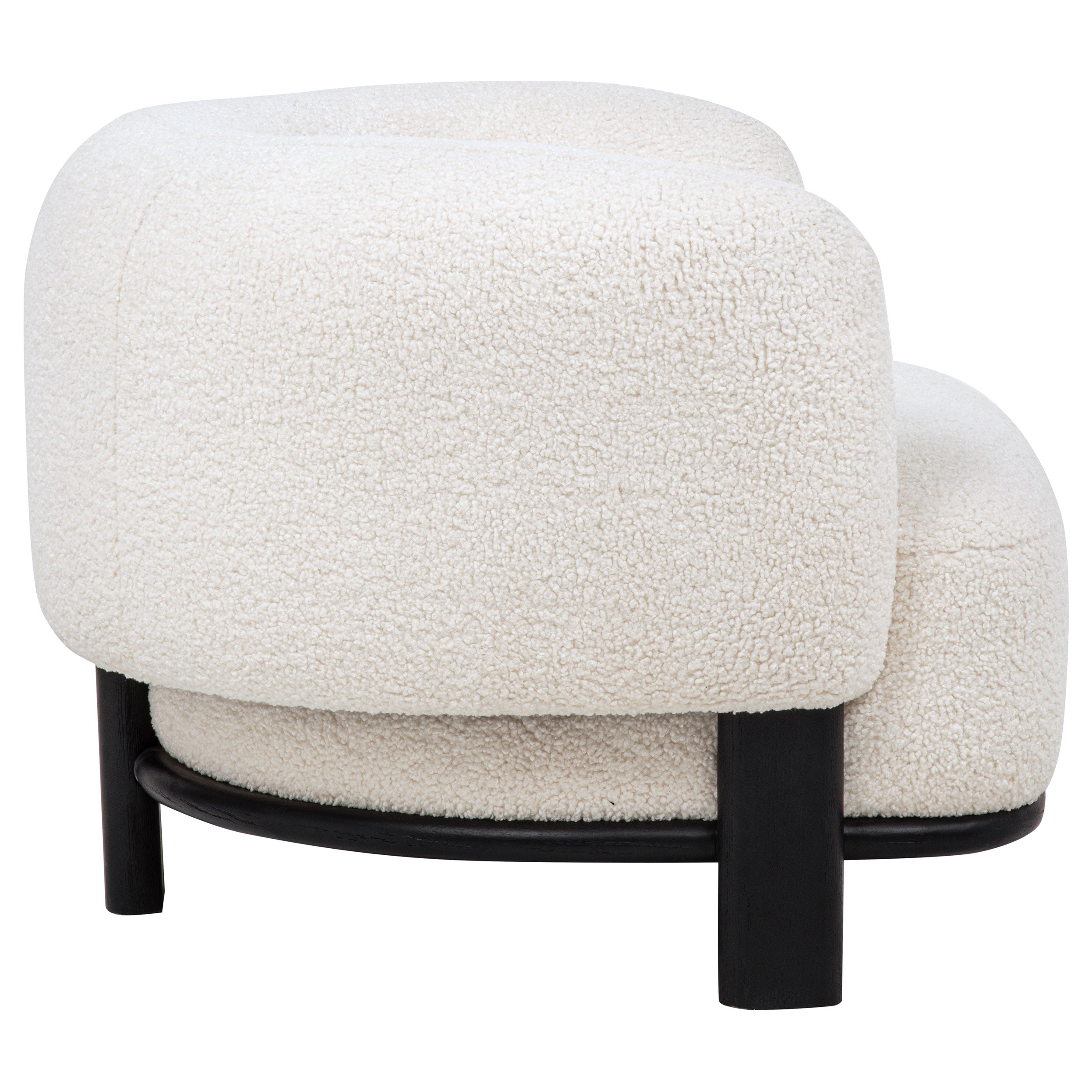 Lawler Upholstered Barrel Back Accent Chair Ivory and Black — view 9