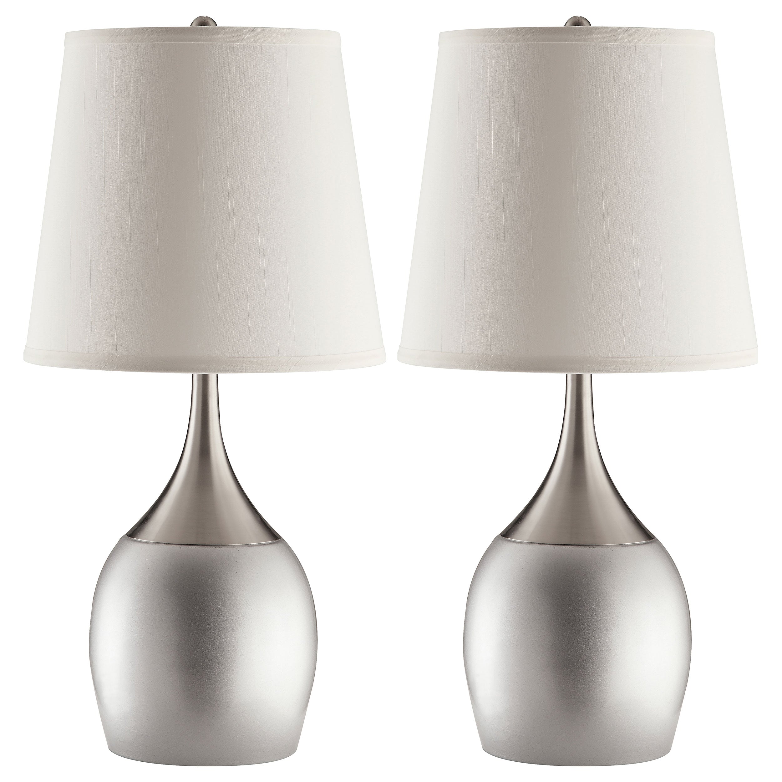 Tenya 24-inch Empire Shade Urn Table Lamp Silver (Set of 2) — view 1