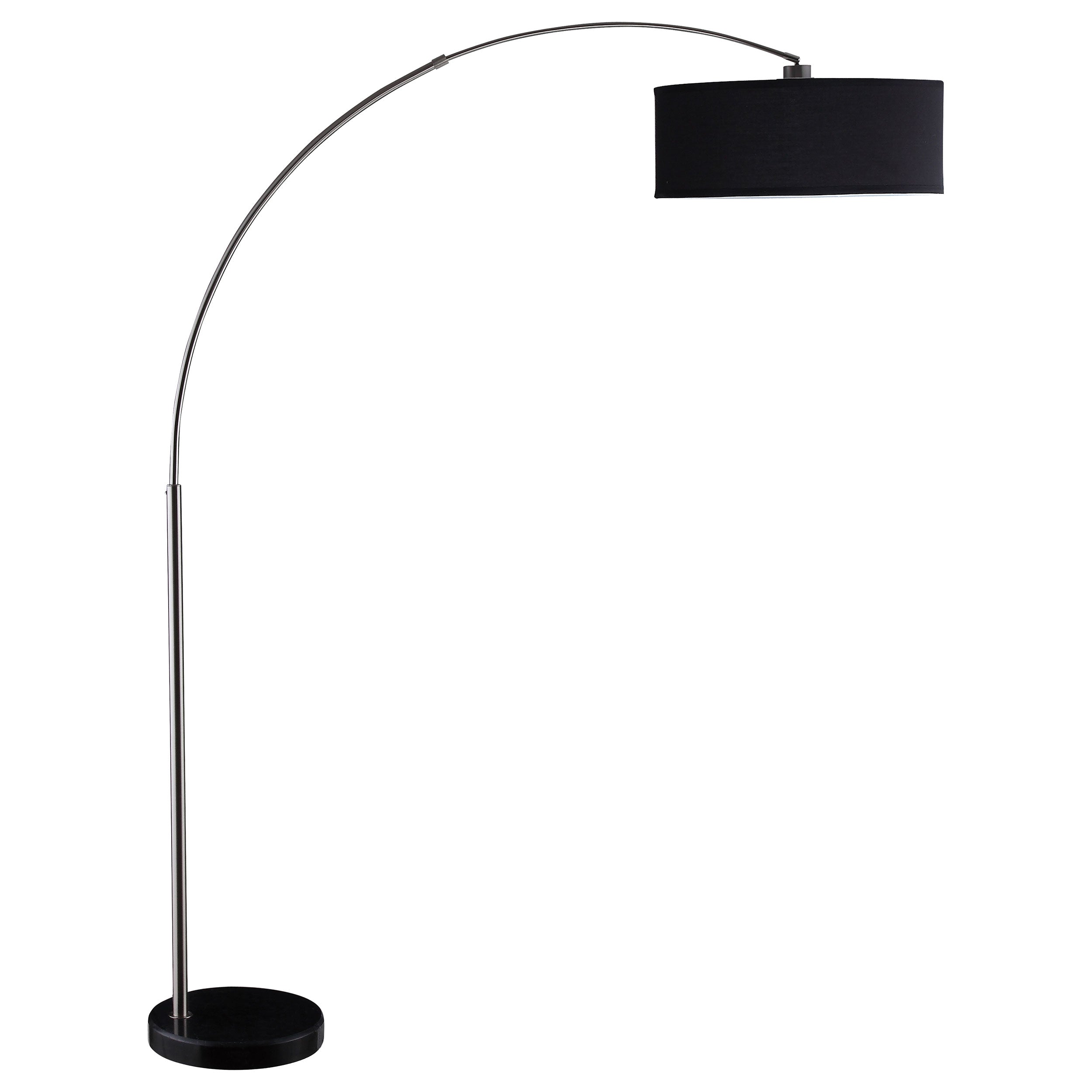 Kawke 81-inch Arched Drum Shade Metal Floor Lamp Black — view 1