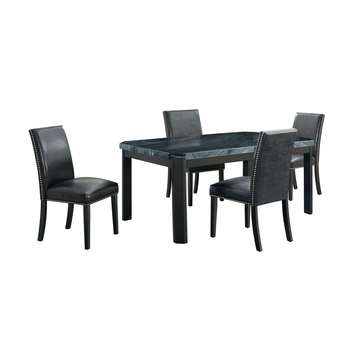 Francesca Rectangular Dining Set in Black by Elements International