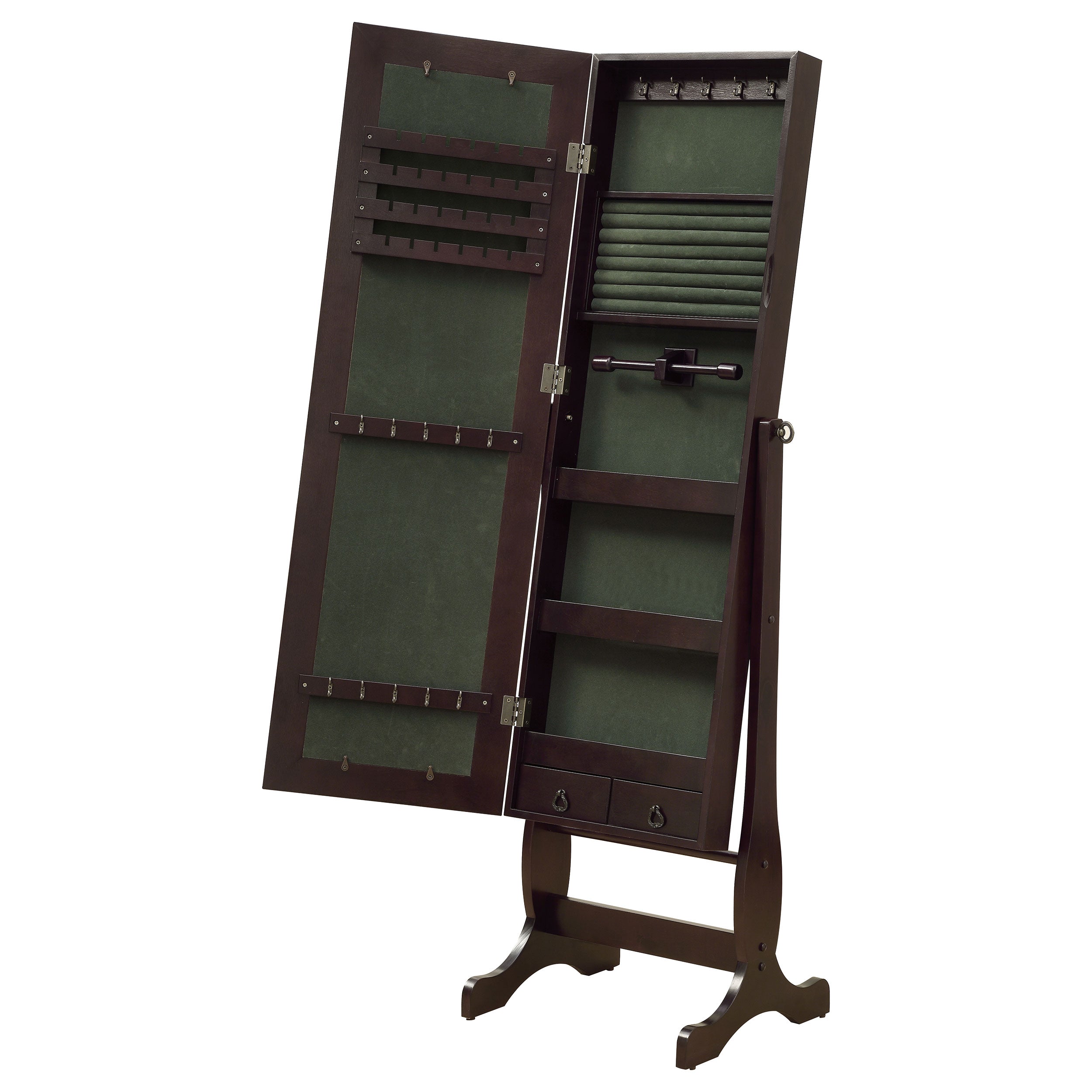 Batista Cheval Mirror with Jewelry Storage Cappuccino — view 4