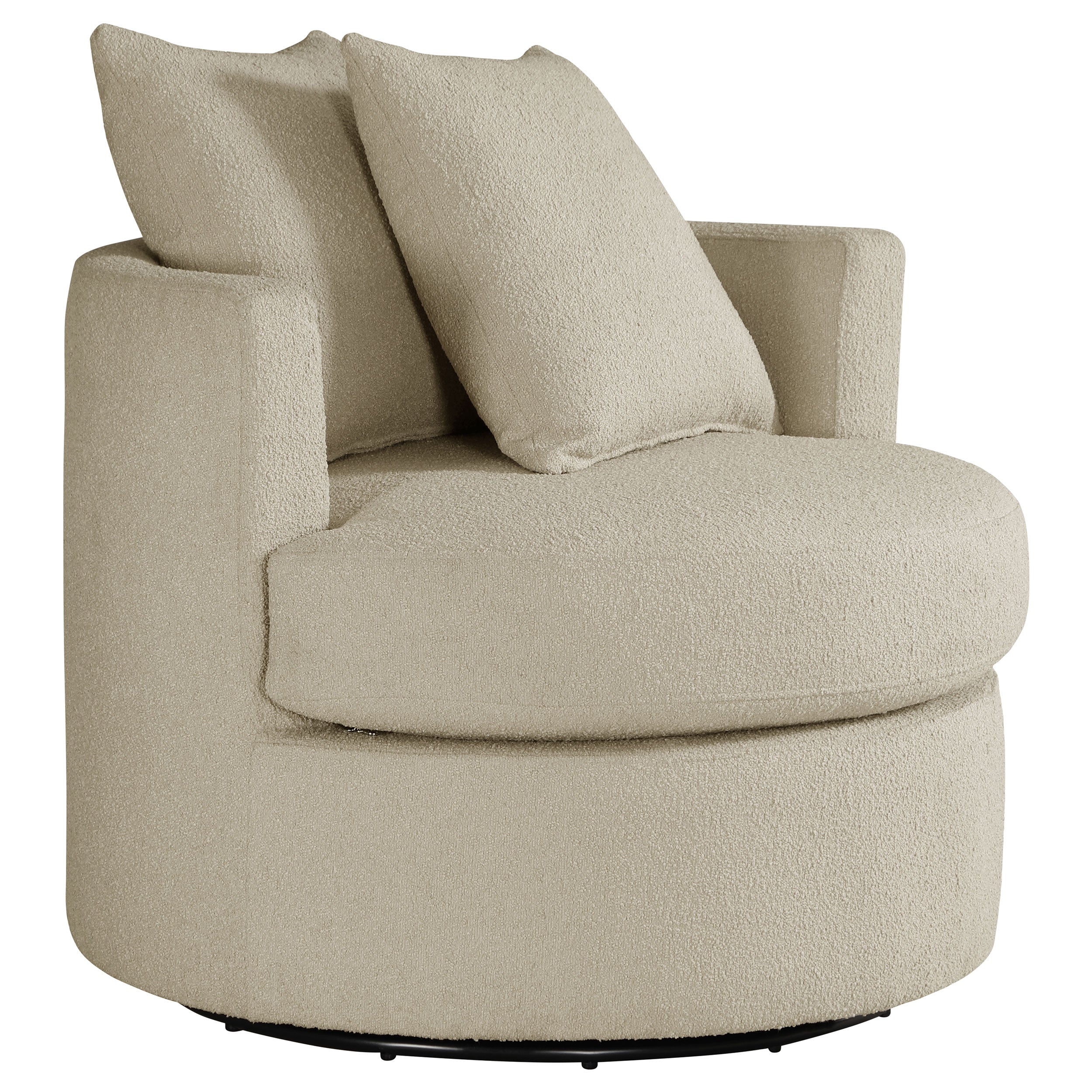 Debbie Upholstered Swivel Accent Chair Camel — view 1