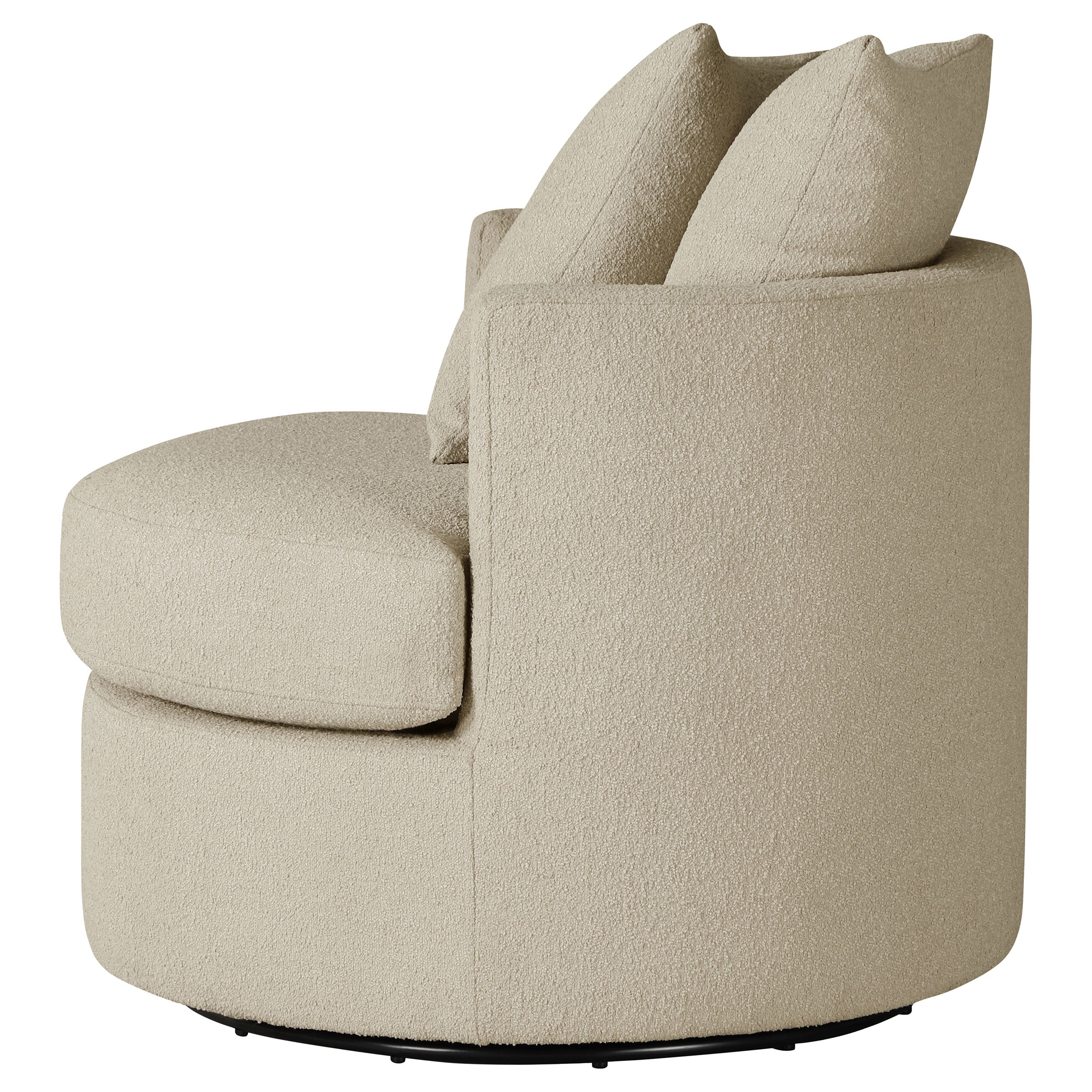 Debbie Upholstered Swivel Accent Chair Camel — view 5