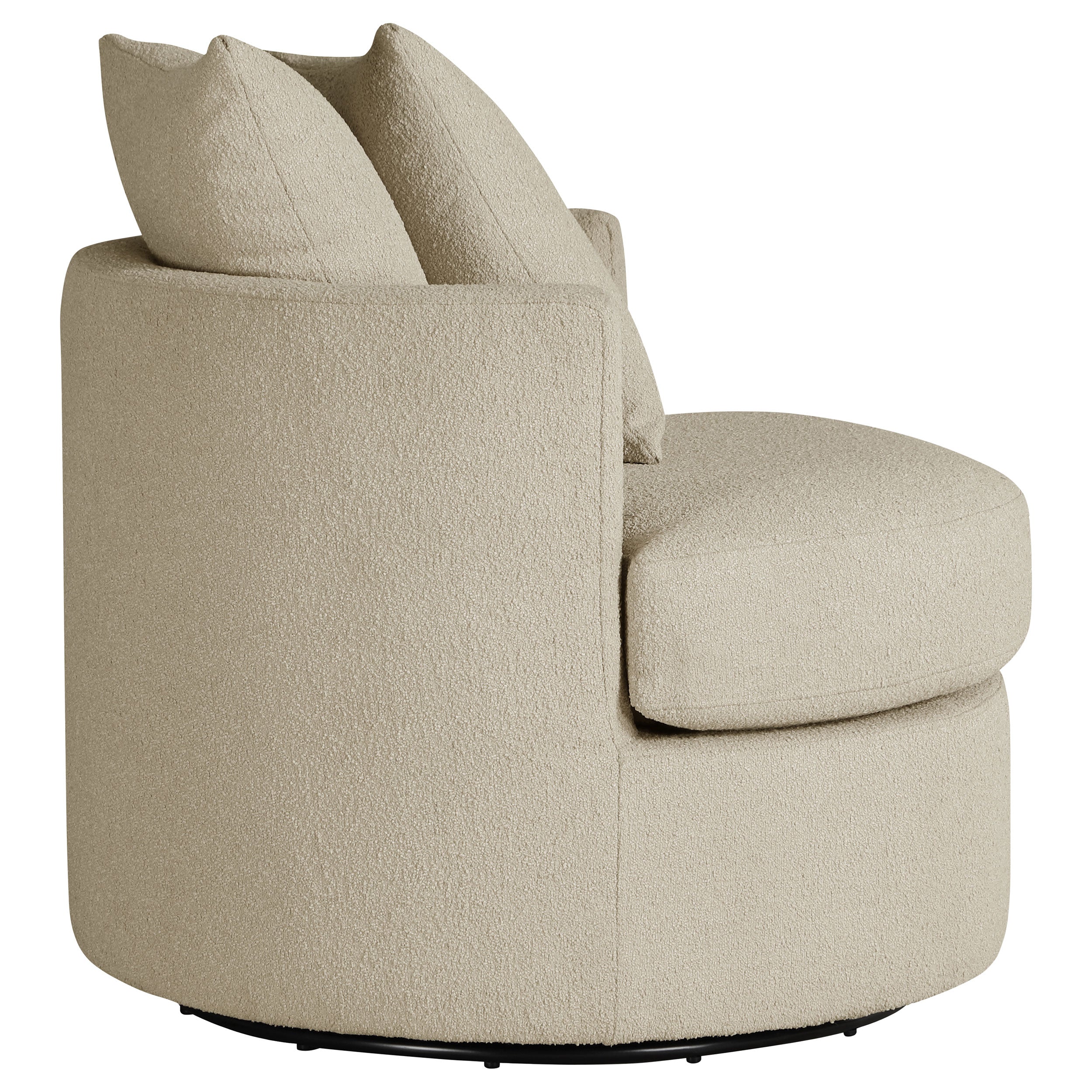 Debbie Upholstered Swivel Accent Chair Camel — view 9