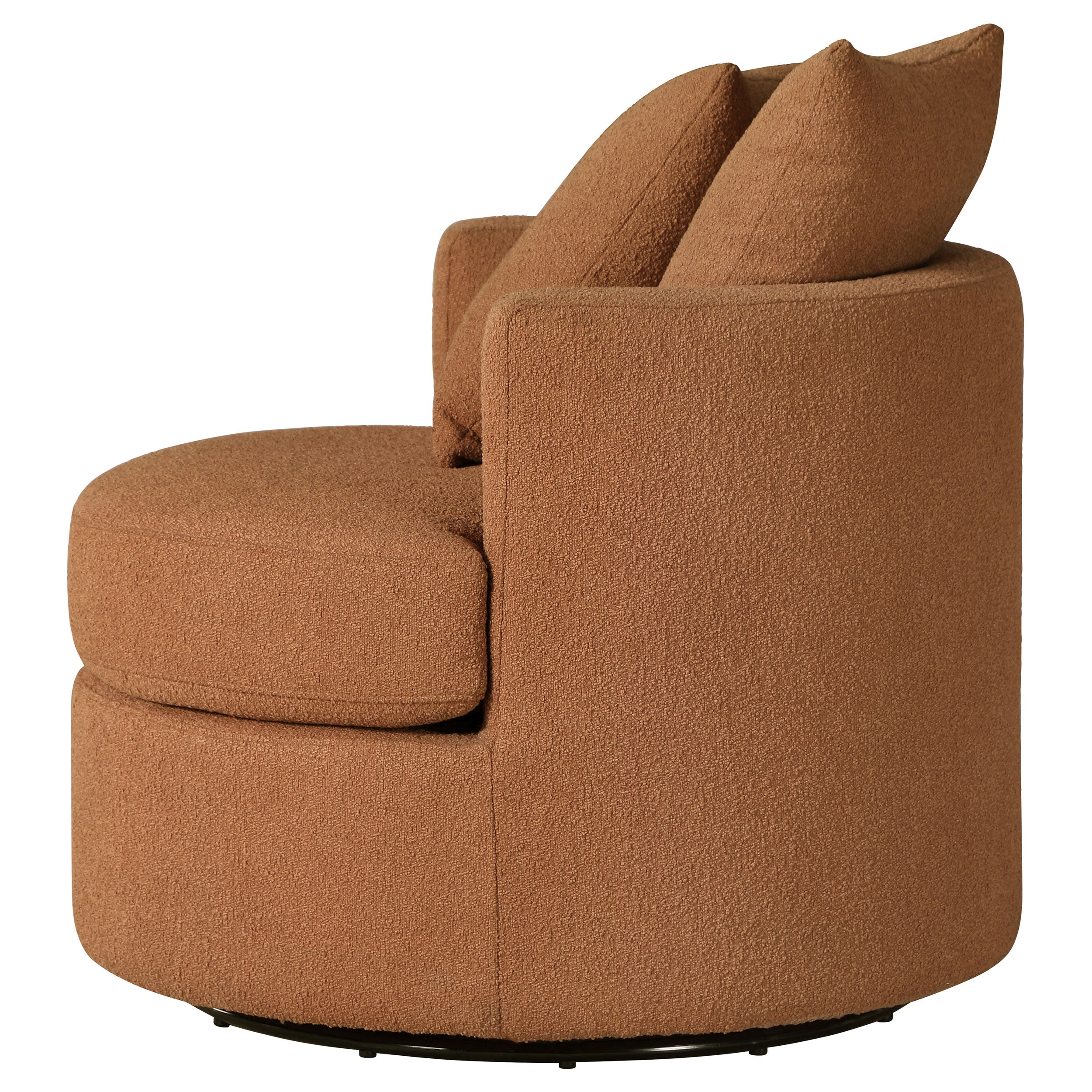 Debbie Upholstered Swivel Accent Chair Burnt Orange — view 5