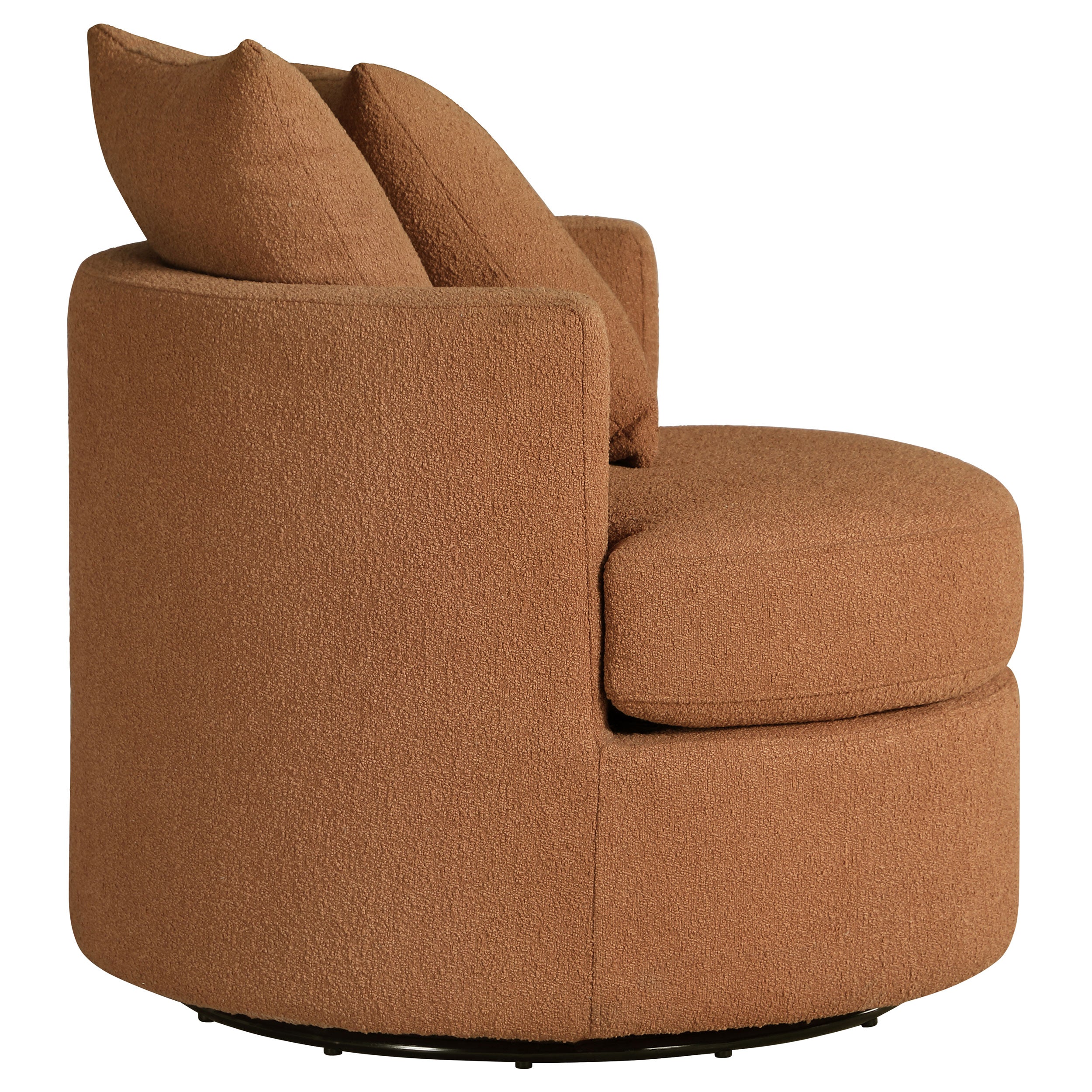 Debbie Upholstered Swivel Accent Chair Burnt Orange — view 9