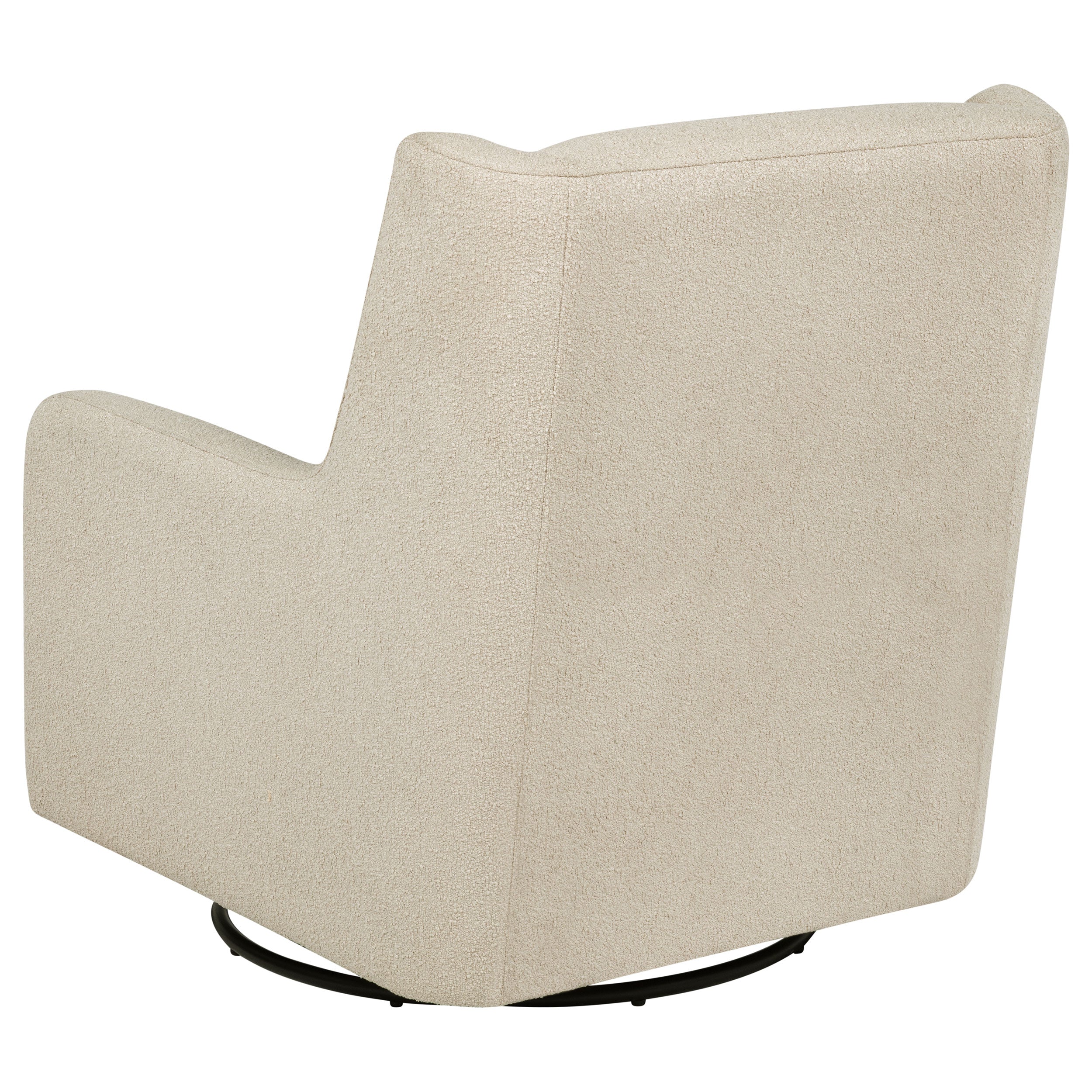 Serra Boucle Upholstered Swivel Glider Sandy Beige — view 6