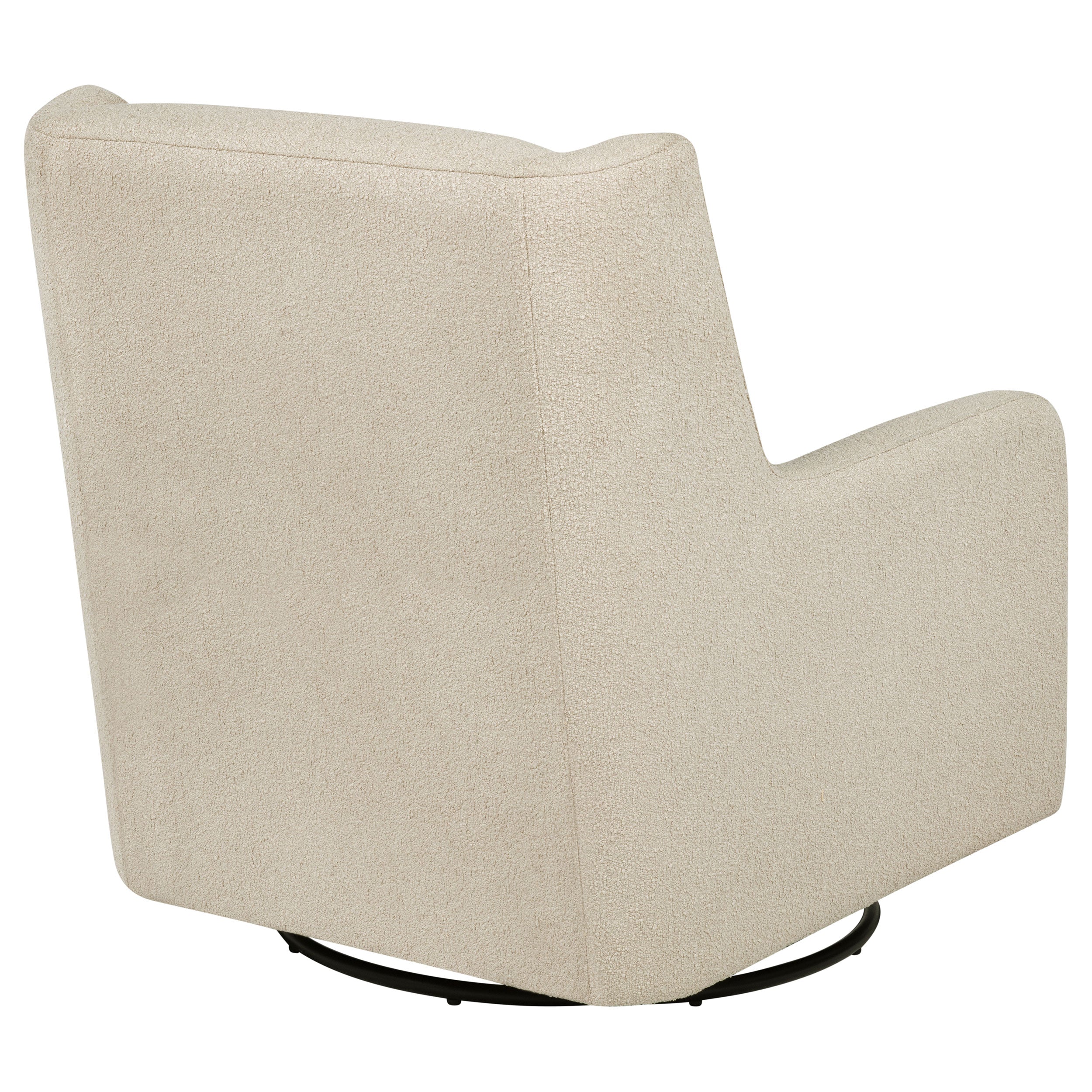 Serra Boucle Upholstered Swivel Glider Sandy Beige — view 8