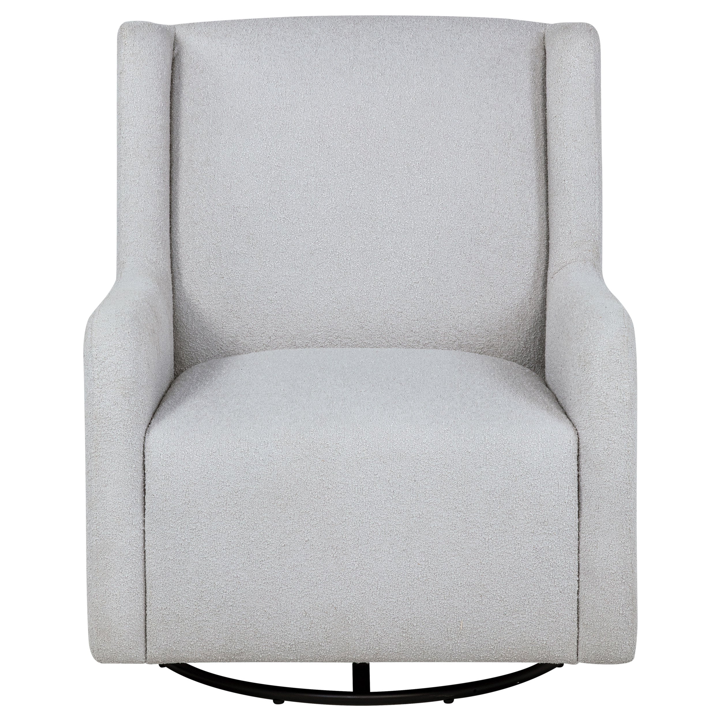 Serra Boucle Upholstered Swivel Glider Dove Grey — view 3