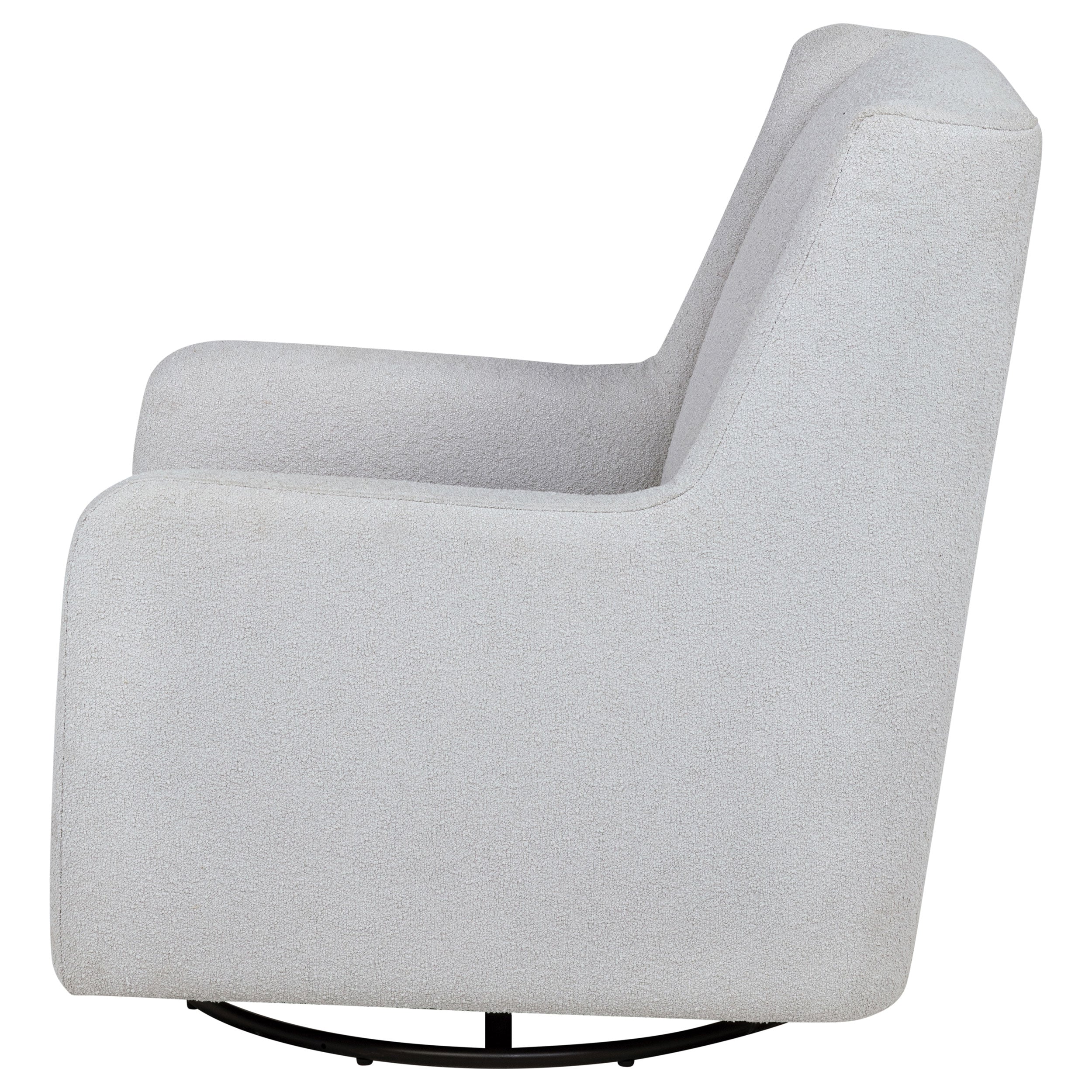 Serra Boucle Upholstered Swivel Glider Dove Grey — view 5