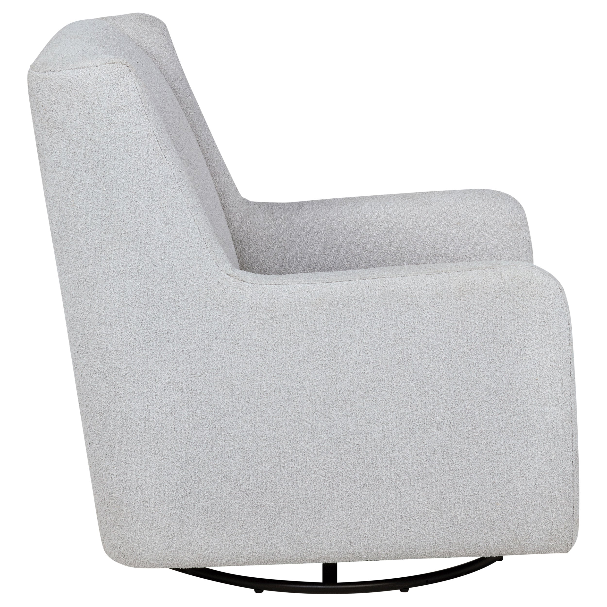 Serra Boucle Upholstered Swivel Glider Dove Grey — view 9