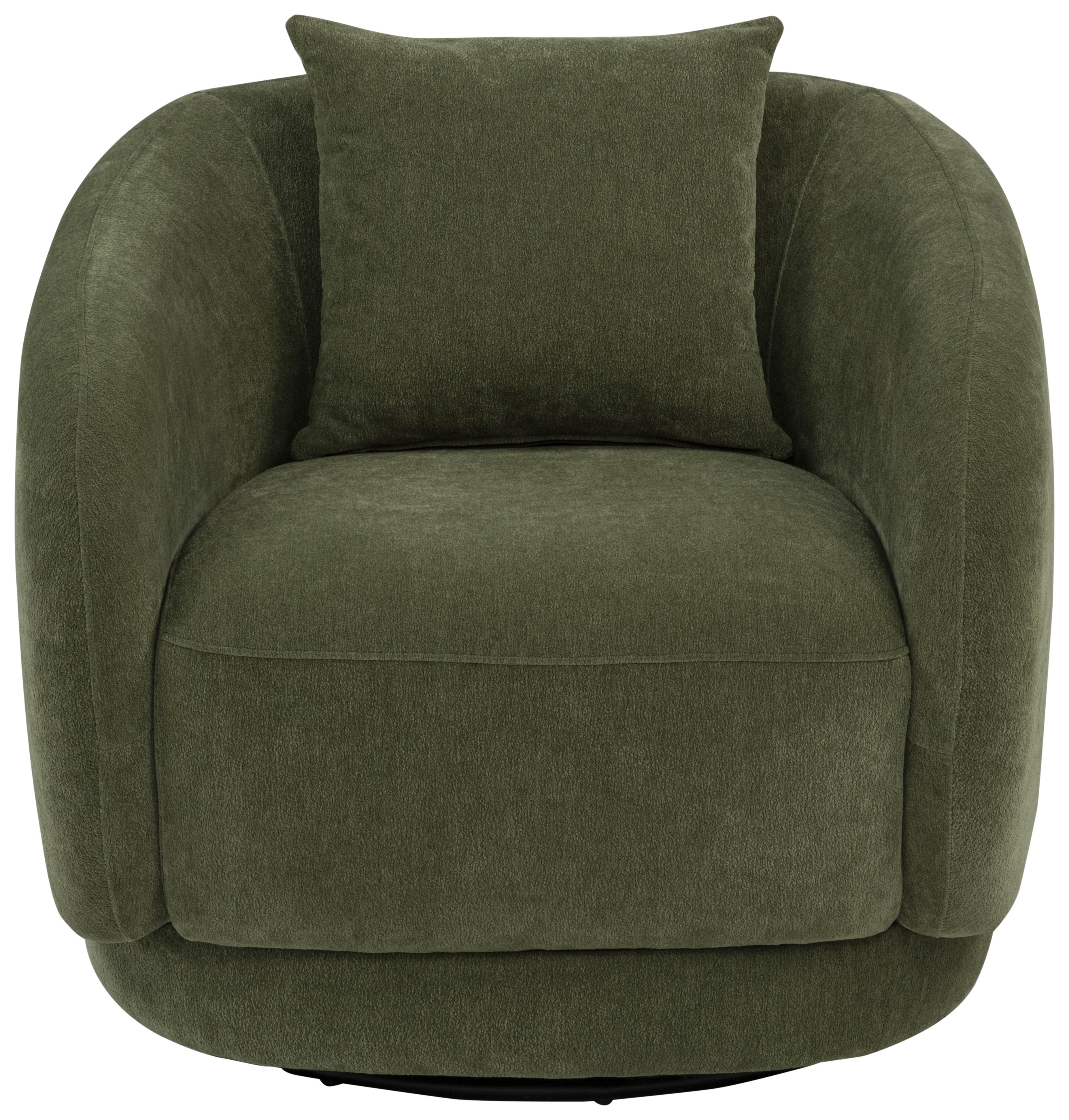 Arnaud Chenille Upholstered Swivel Accent Chair Green — view 3
