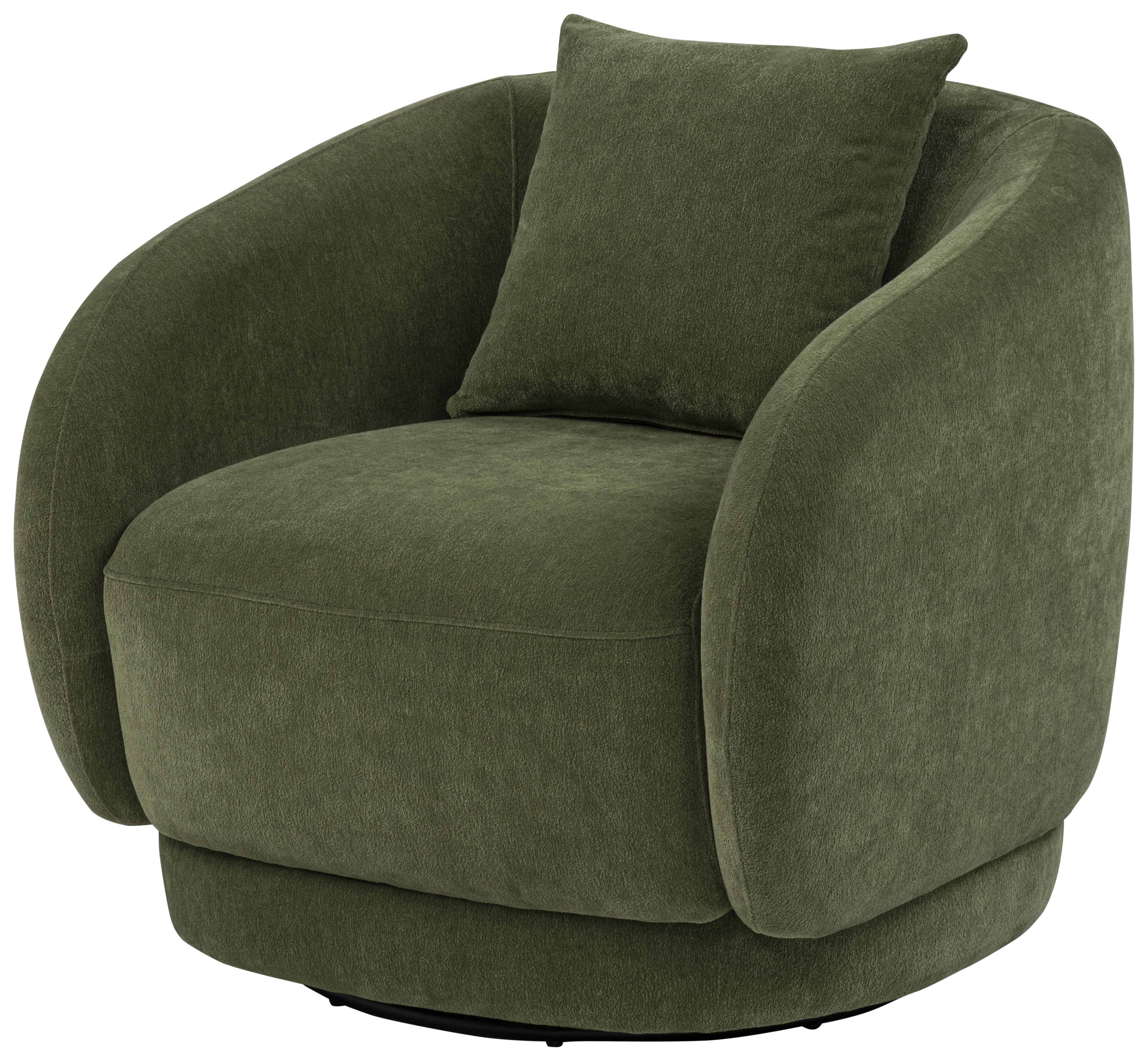 Arnaud Chenille Upholstered Swivel Accent Chair Green — view 4