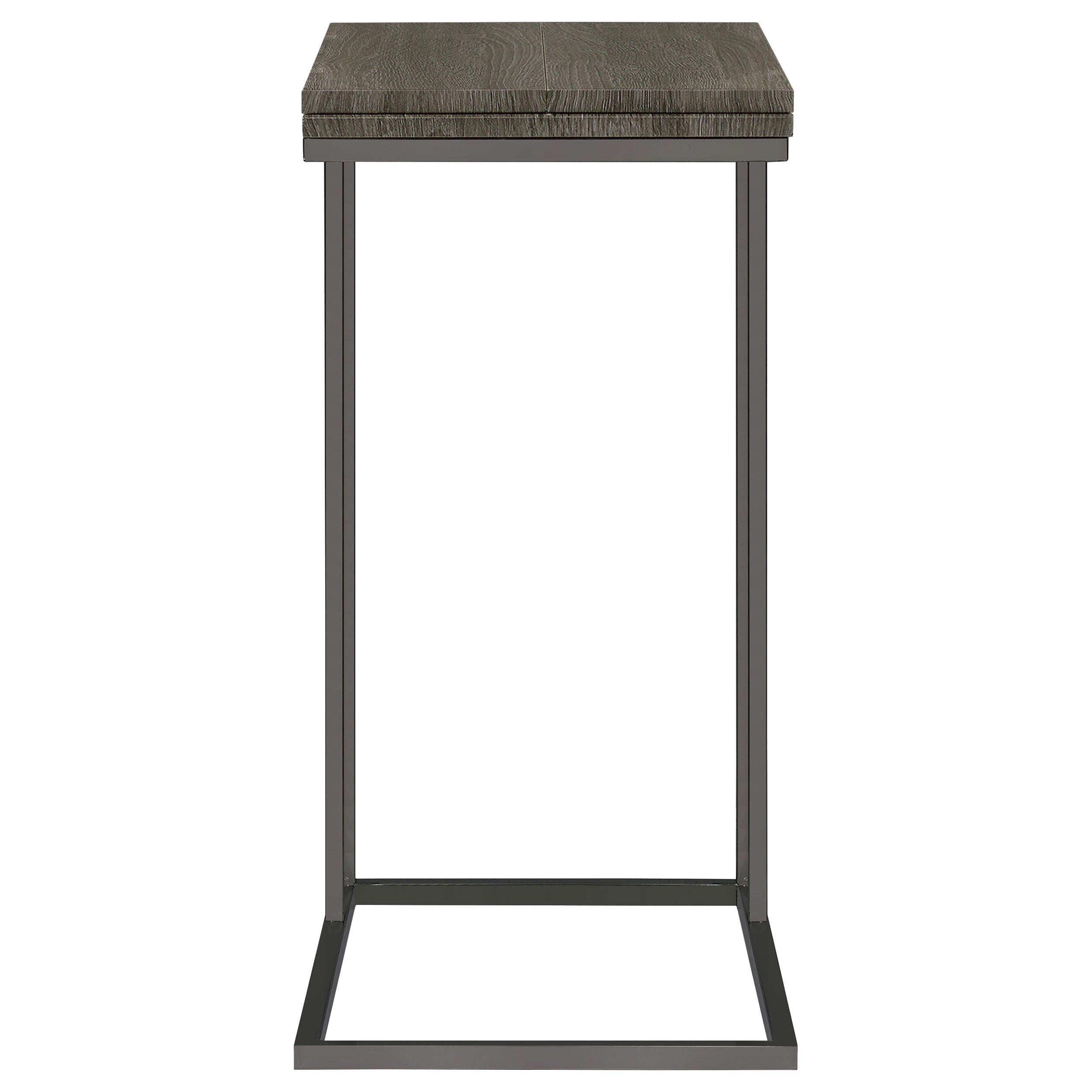 Pedro Expandable C-Shaped Sofa Side Table Weathered Grey — view 5