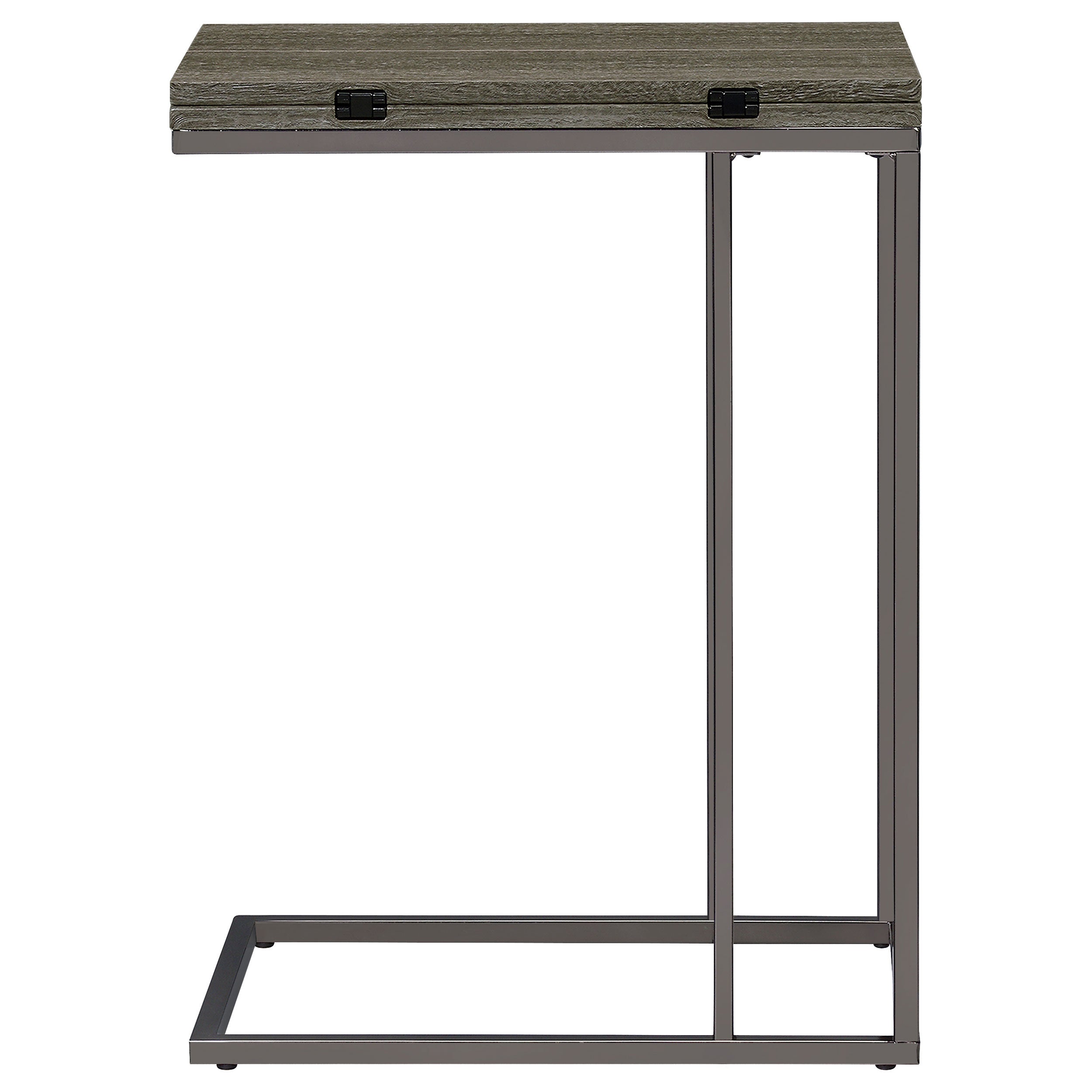 Pedro Expandable C-Shaped Sofa Side Table Weathered Grey — view 7