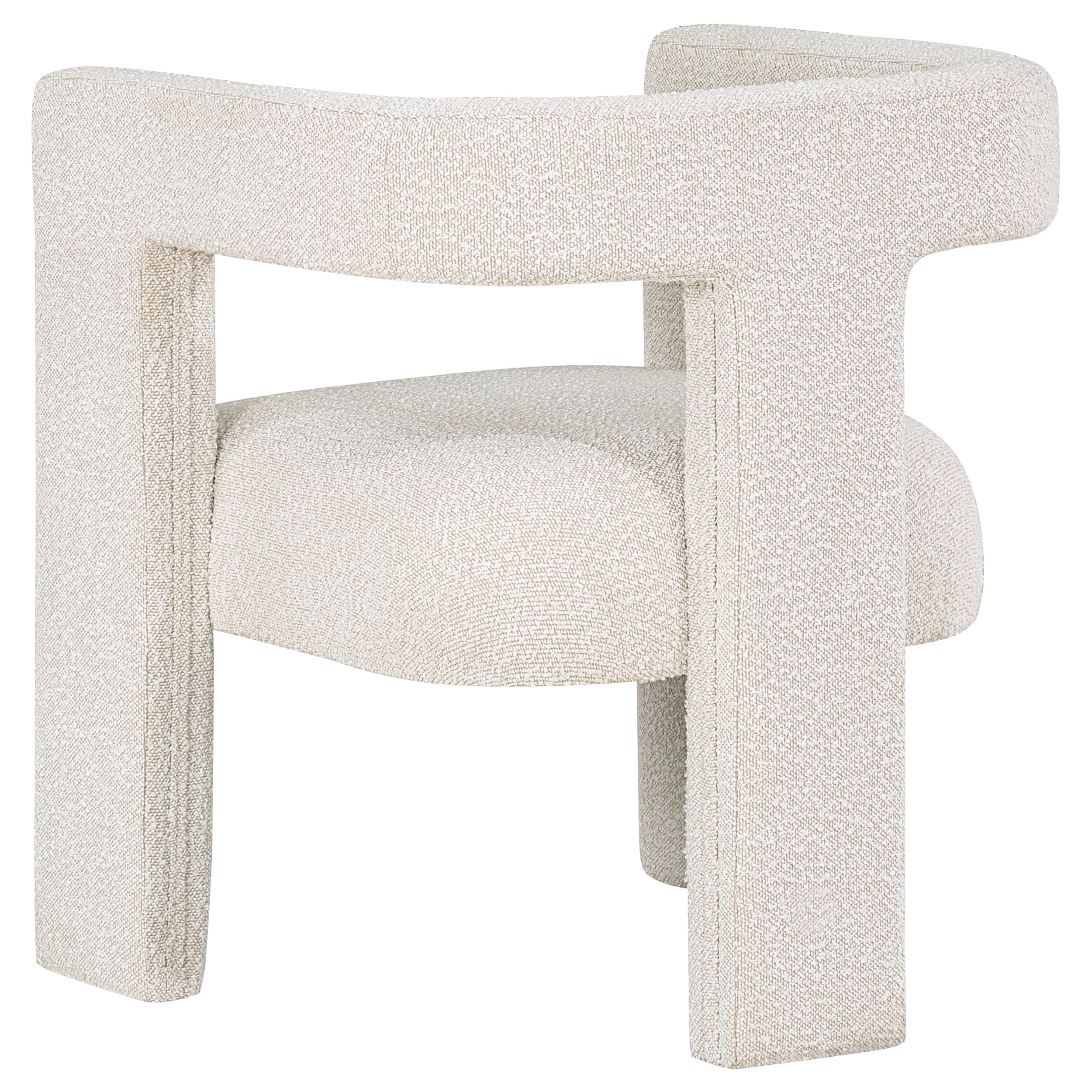Petra Boucle Upholstered Accent Side Chair White — view 6