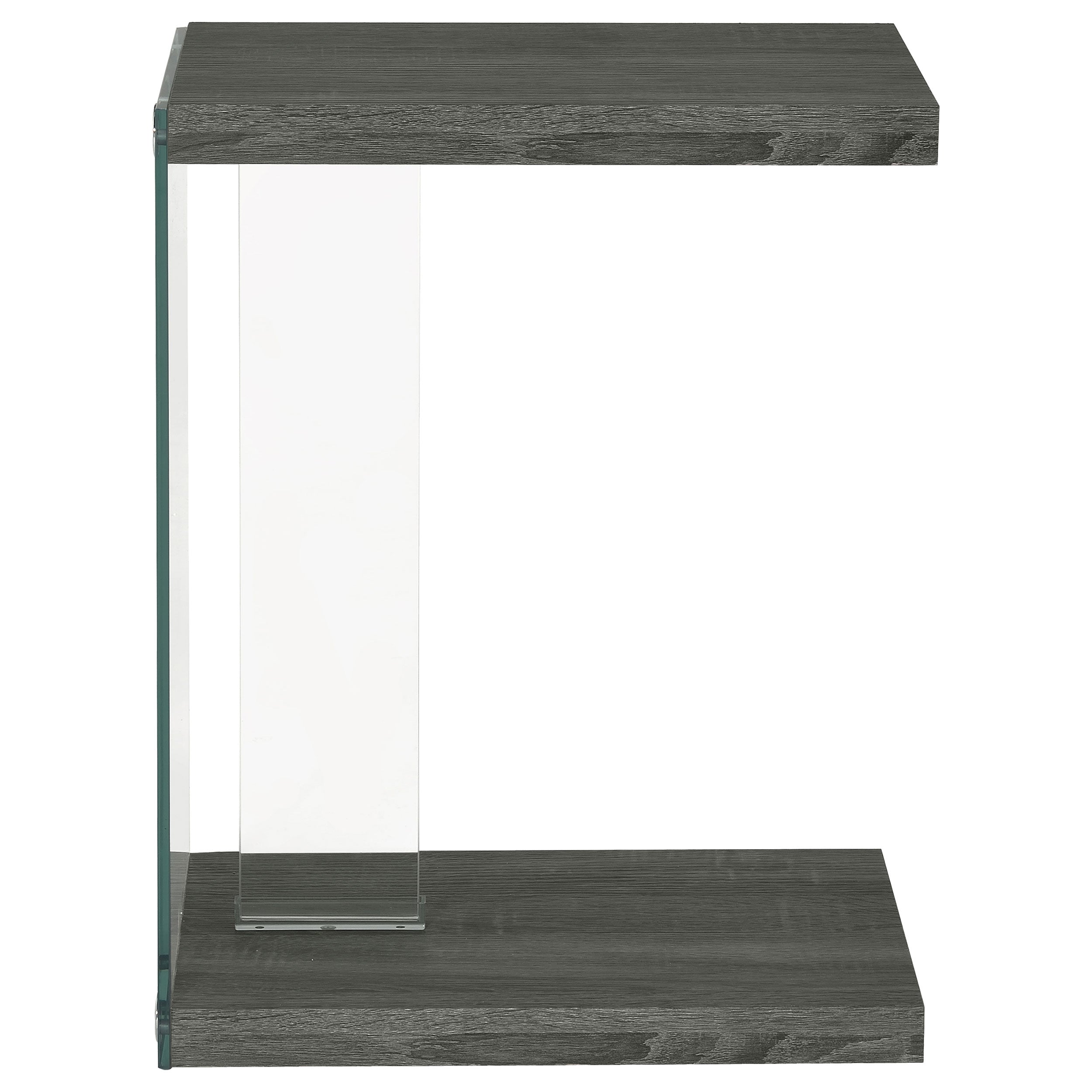 Colby Engineered Wood C-Shaped Side Table Weathered Grey — view 5