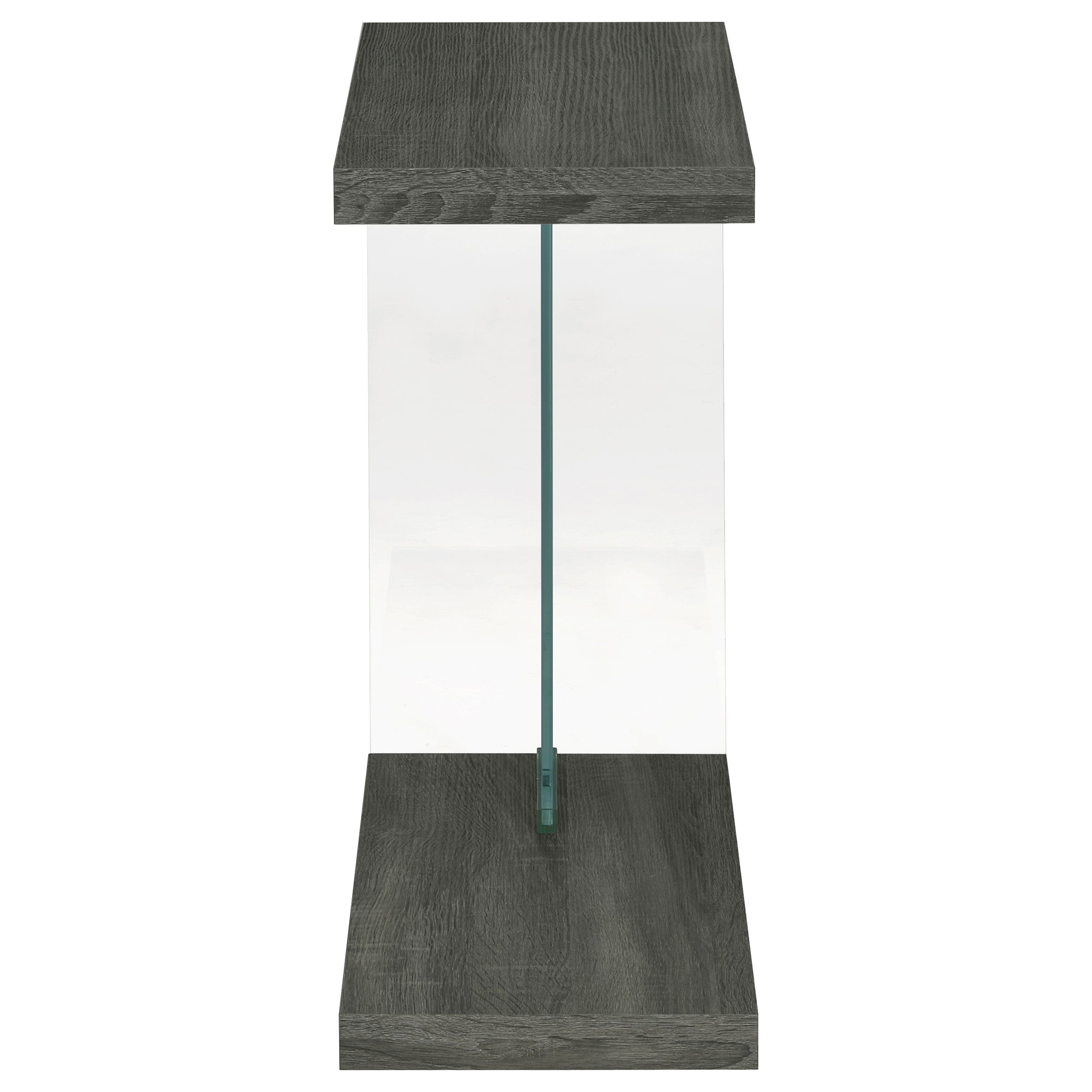 Colby Engineered Wood C-Shaped Side Table Weathered Grey — view 6