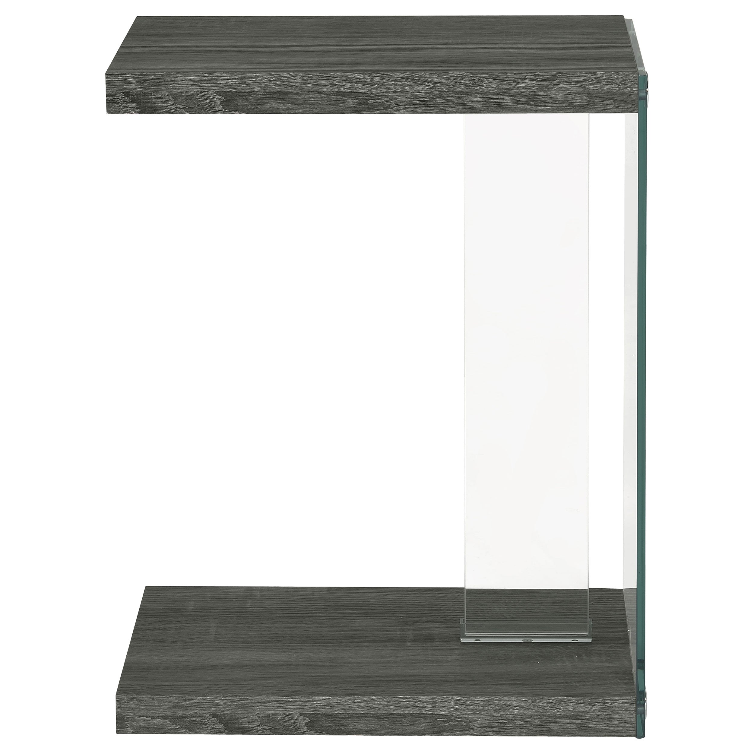 Colby Engineered Wood C-Shaped Side Table Weathered Grey — view 7