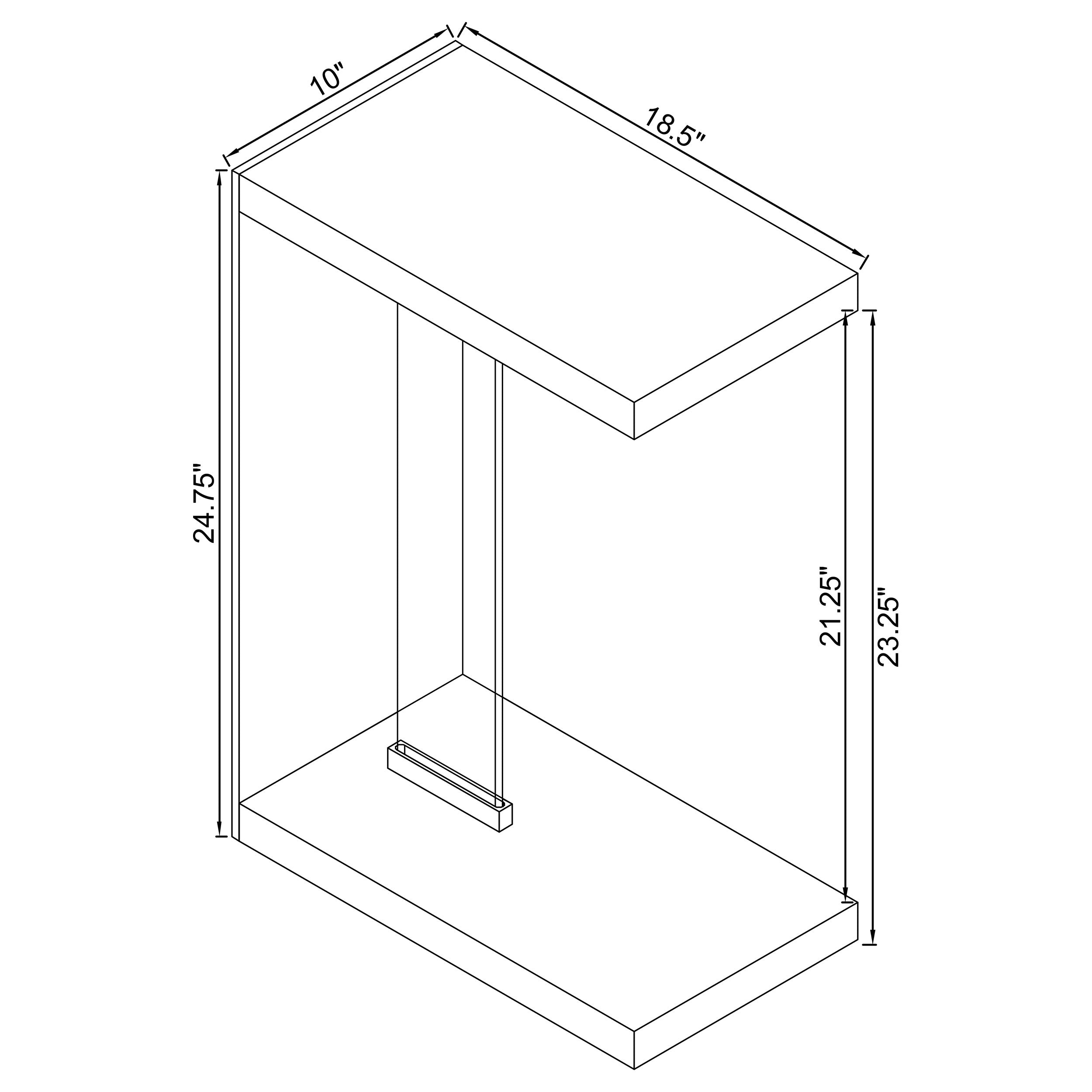Colby Engineered Wood C-Shaped Side Table Weathered Grey — view 9