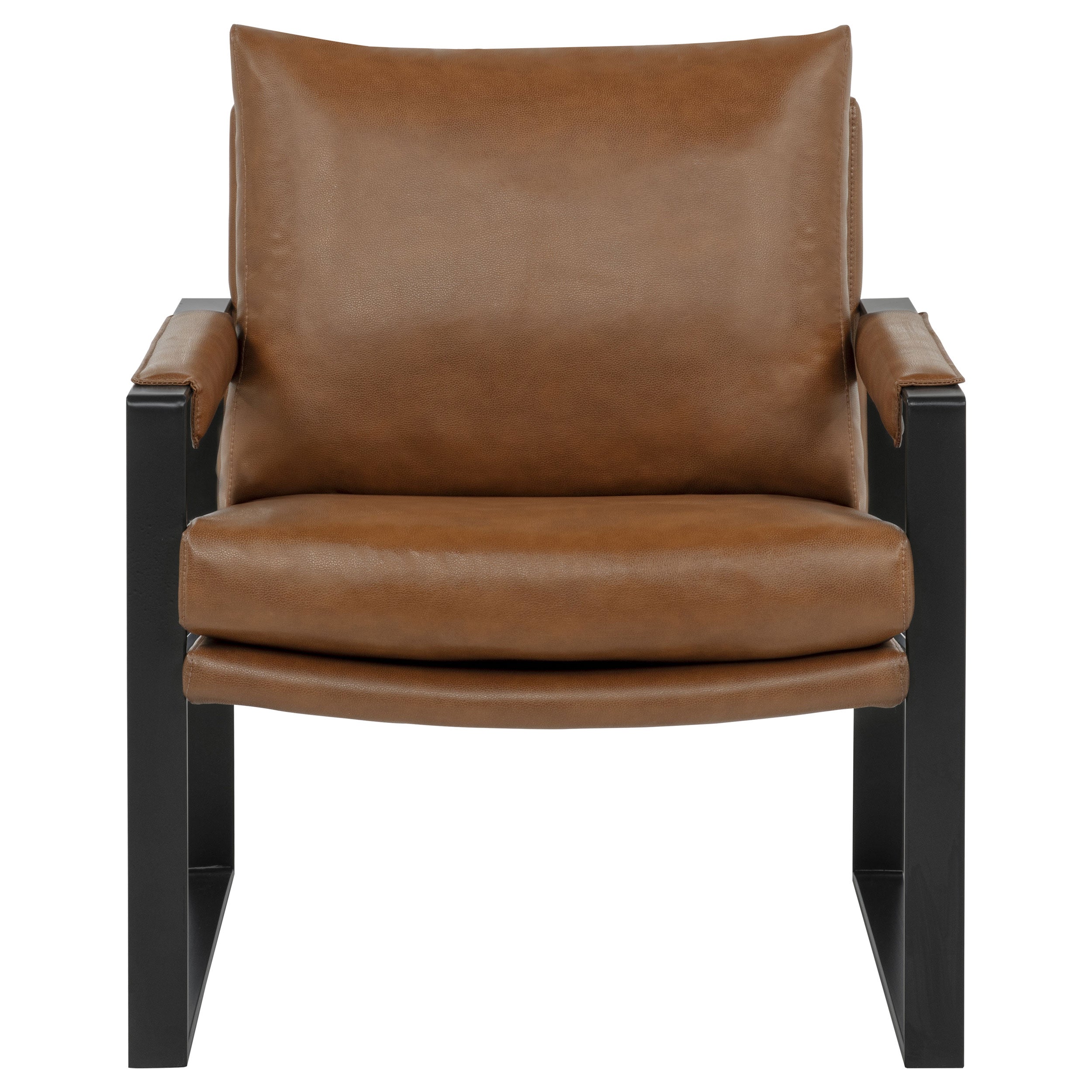Rosalind Upholstered Track Arm Accent Chair Brown — view 3