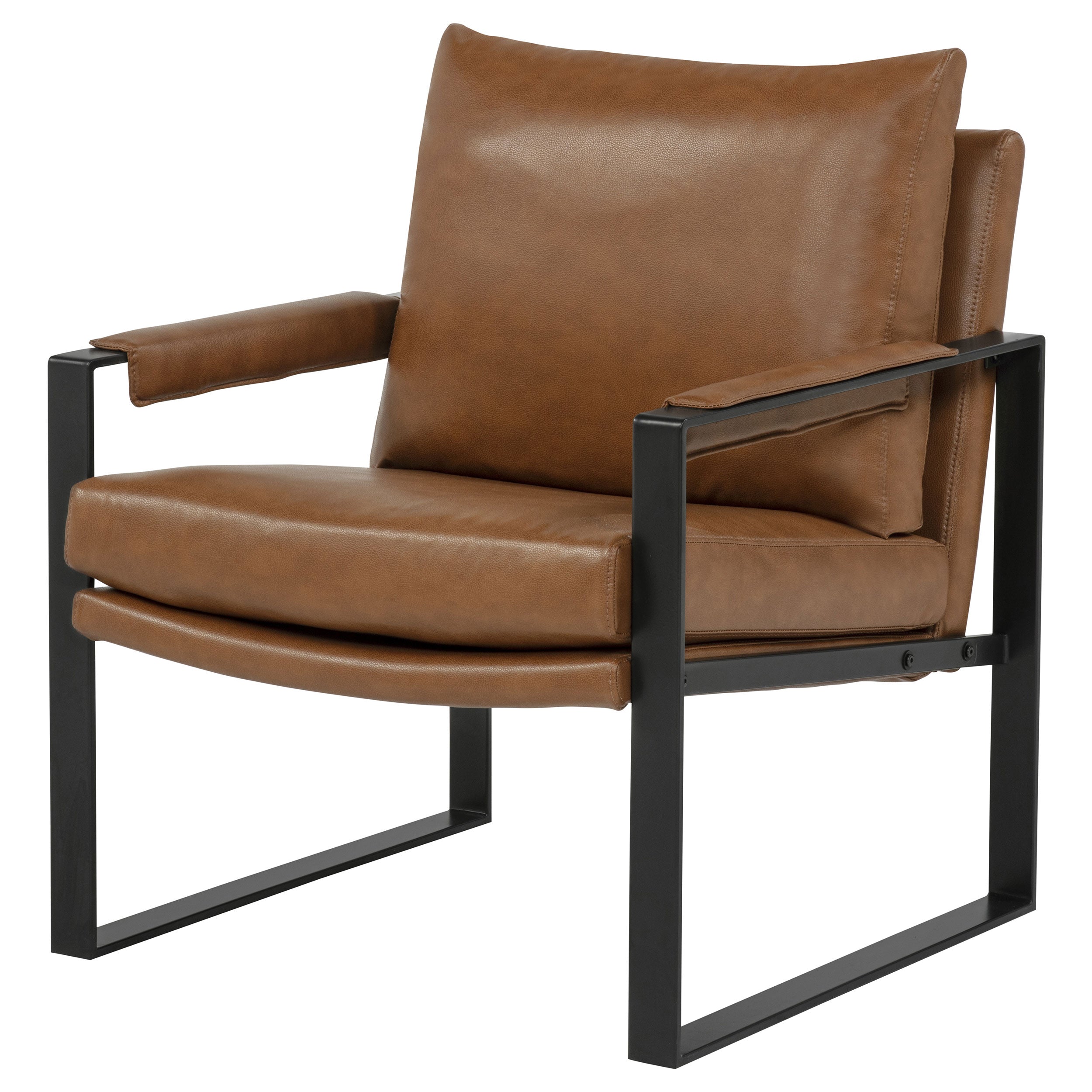 Rosalind Upholstered Track Arm Accent Chair Brown — view 4