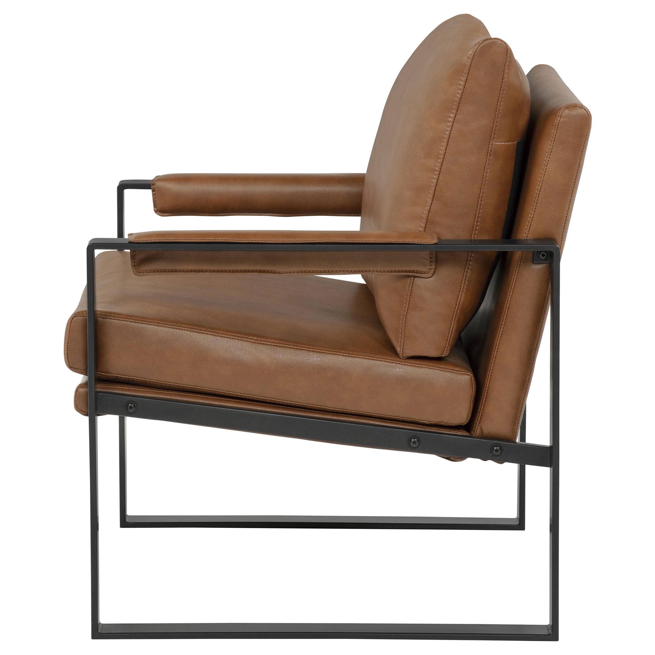 Rosalind Upholstered Track Arm Accent Chair Brown — view 5