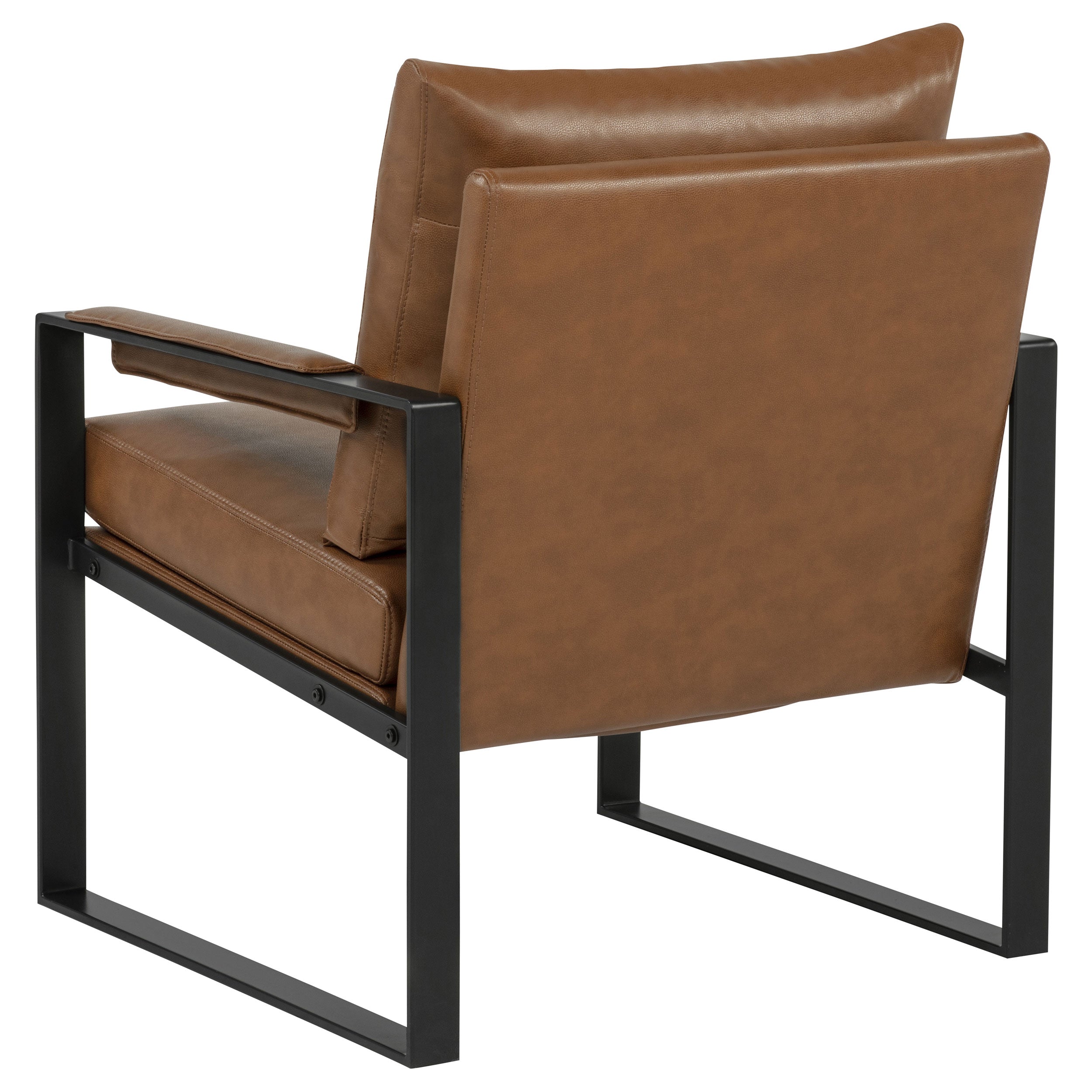 Rosalind Upholstered Track Arm Accent Chair Brown — view 6
