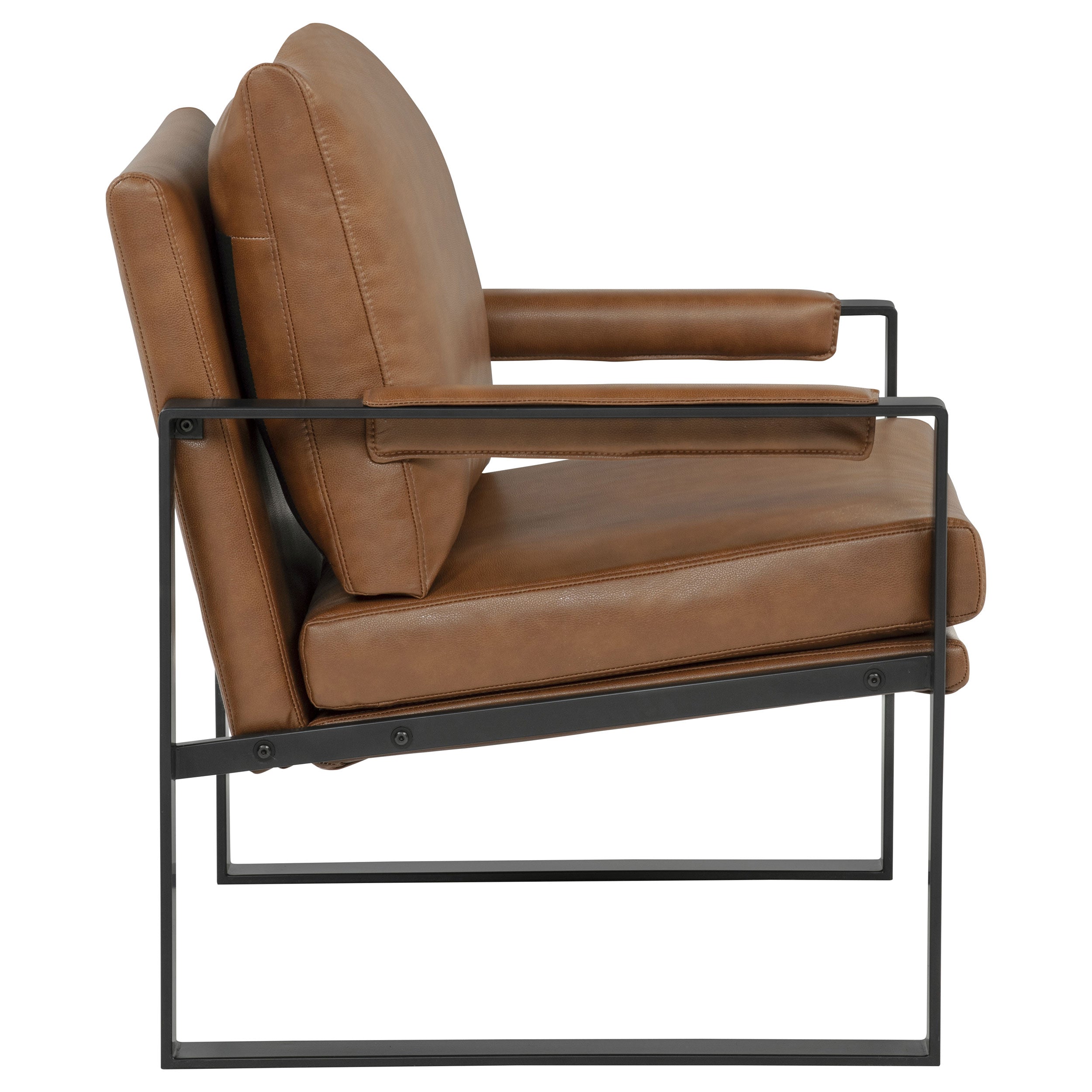 Rosalind Upholstered Track Arm Accent Chair Brown — view 9