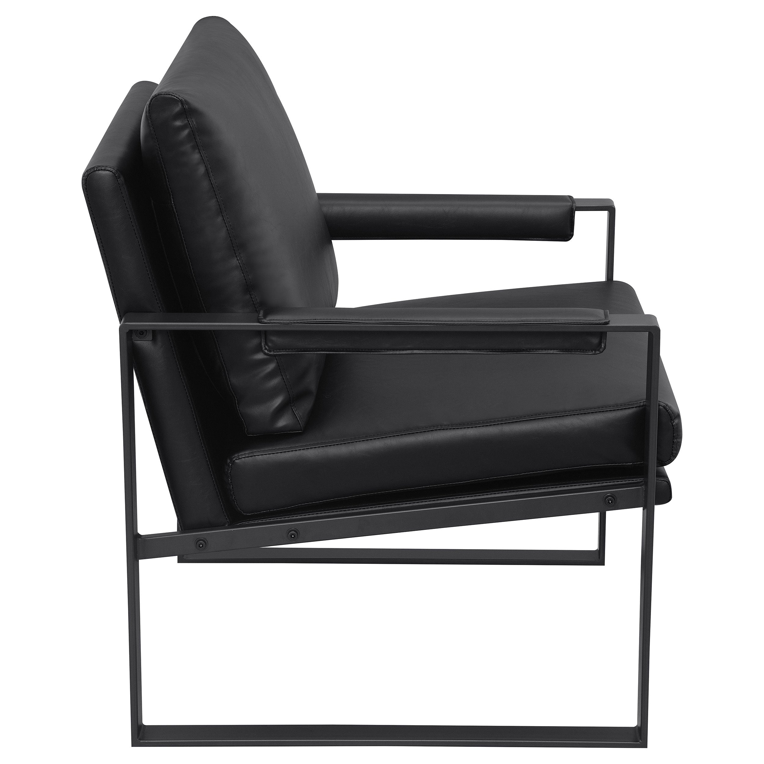 Rosalind Upholstered Track Arm Accent Chair Black — view 8
