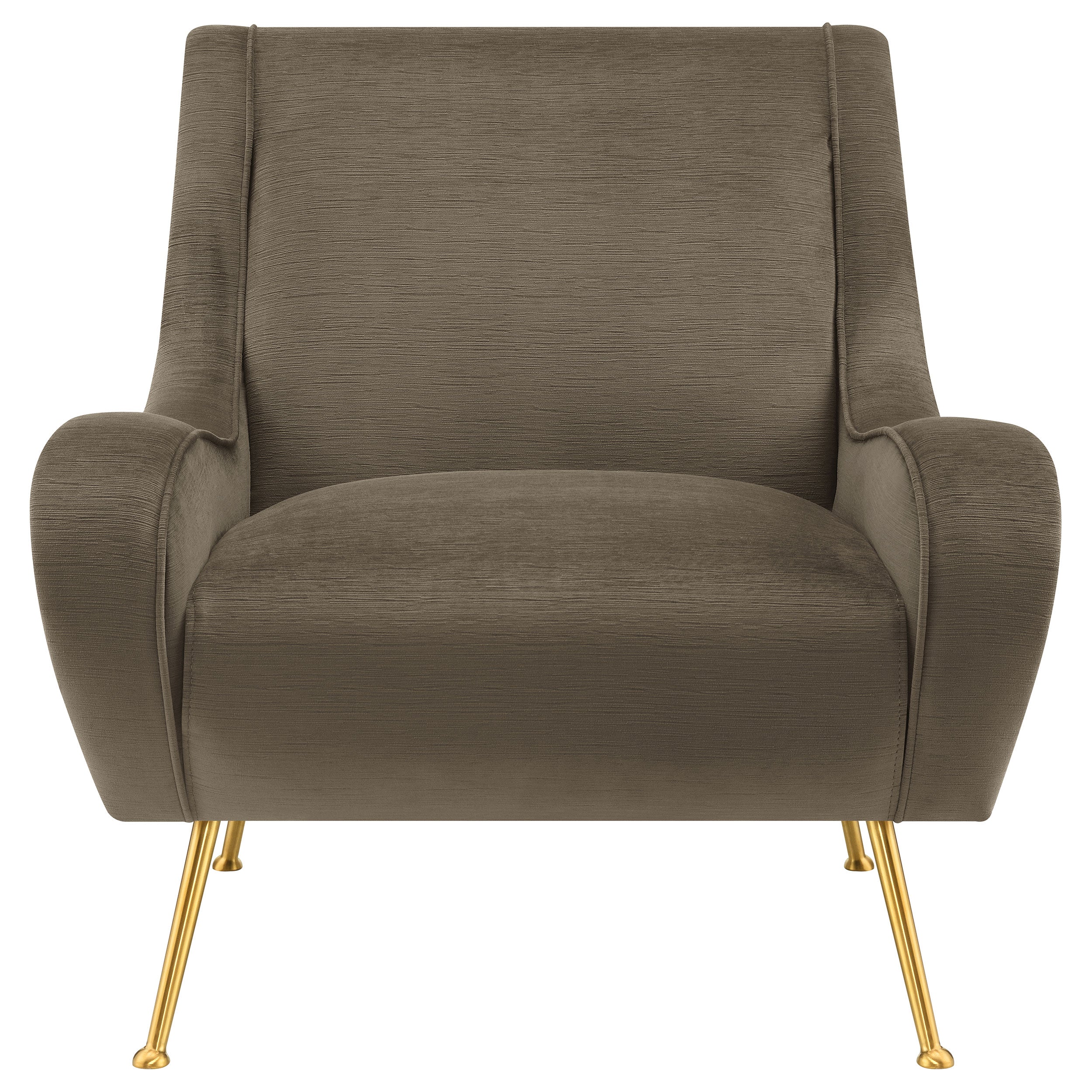 Ricci Upholstered Saddle Arm Accent Chair Truffle — view 3