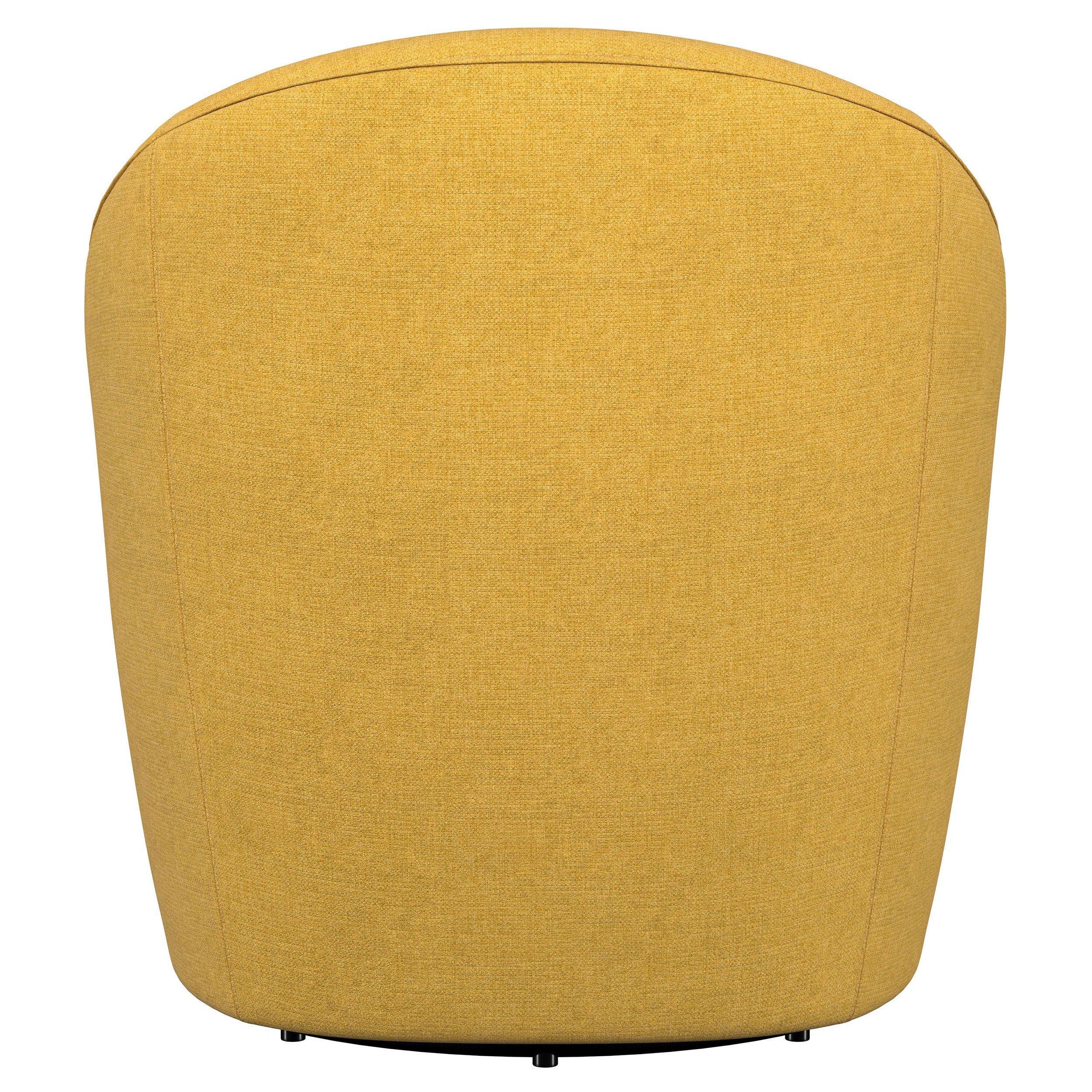 Leon Upholstered Barrel Accent Swivel Chair Mustard Yellow — view 7