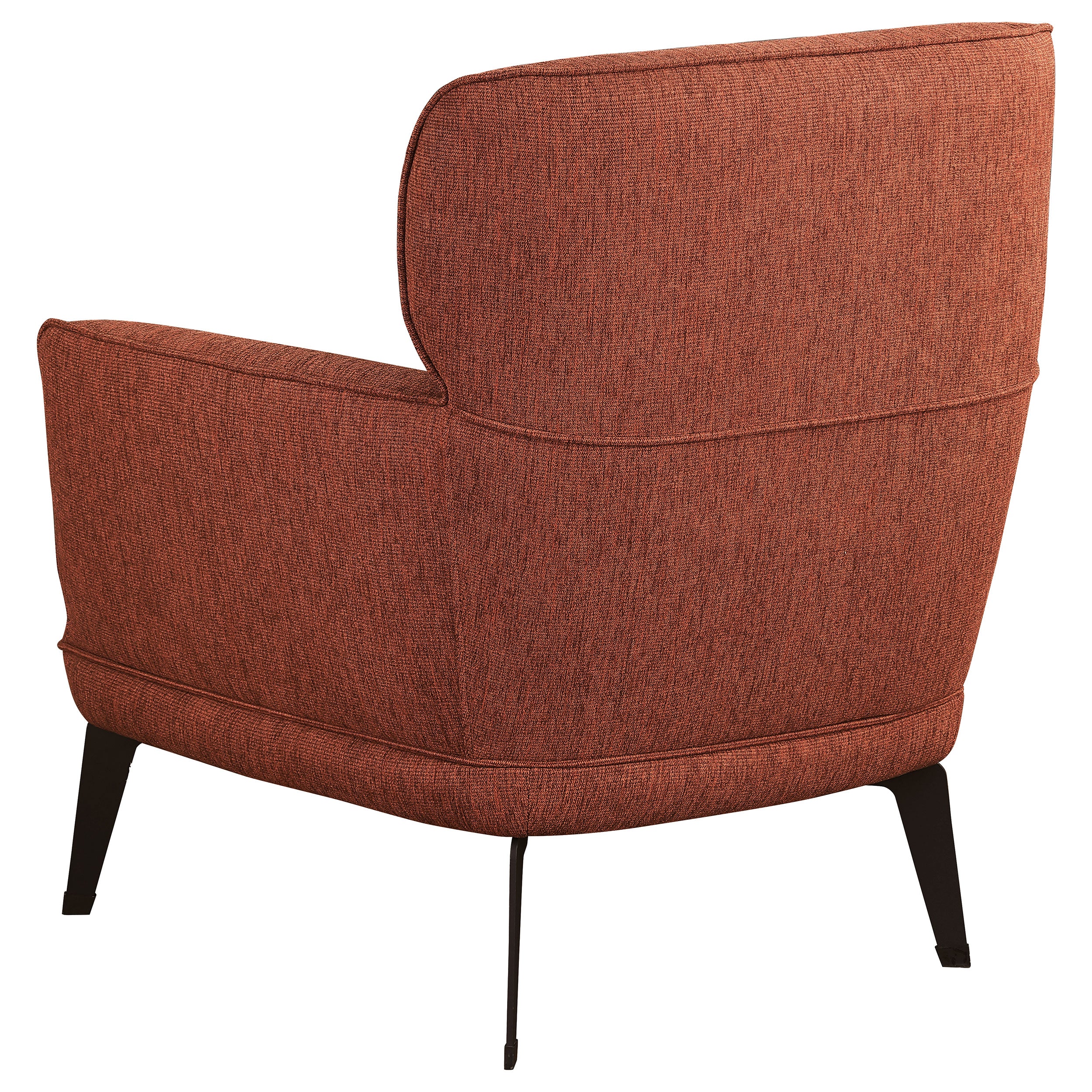 Andrea Upholstered Crescent Arm Accent Chair Orange — view 6