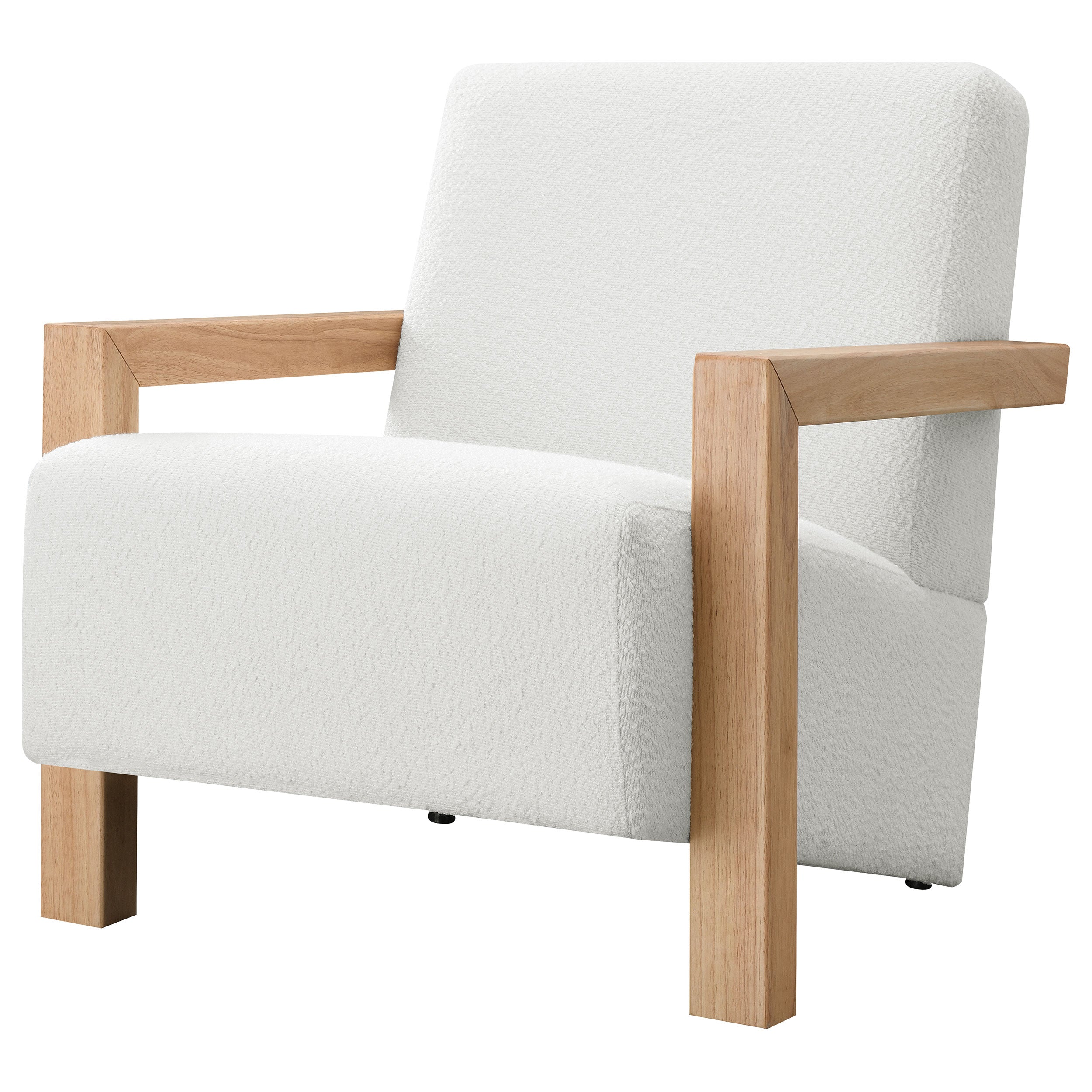 Fitzroy Boucle Upholstered Accent Arm Chair Ivory — view 4