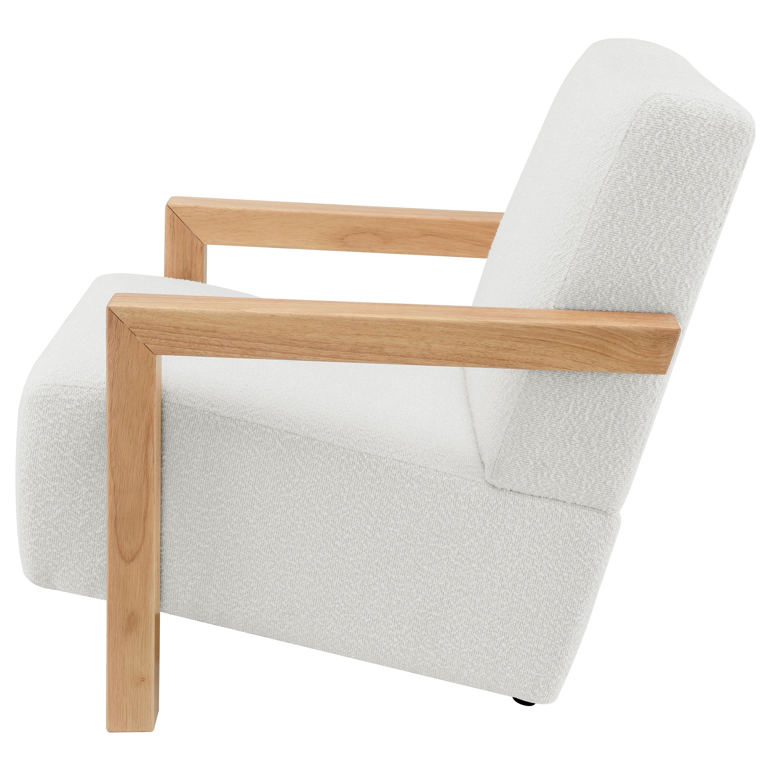 Fitzroy Boucle Upholstered Accent Arm Chair Ivory — view 5