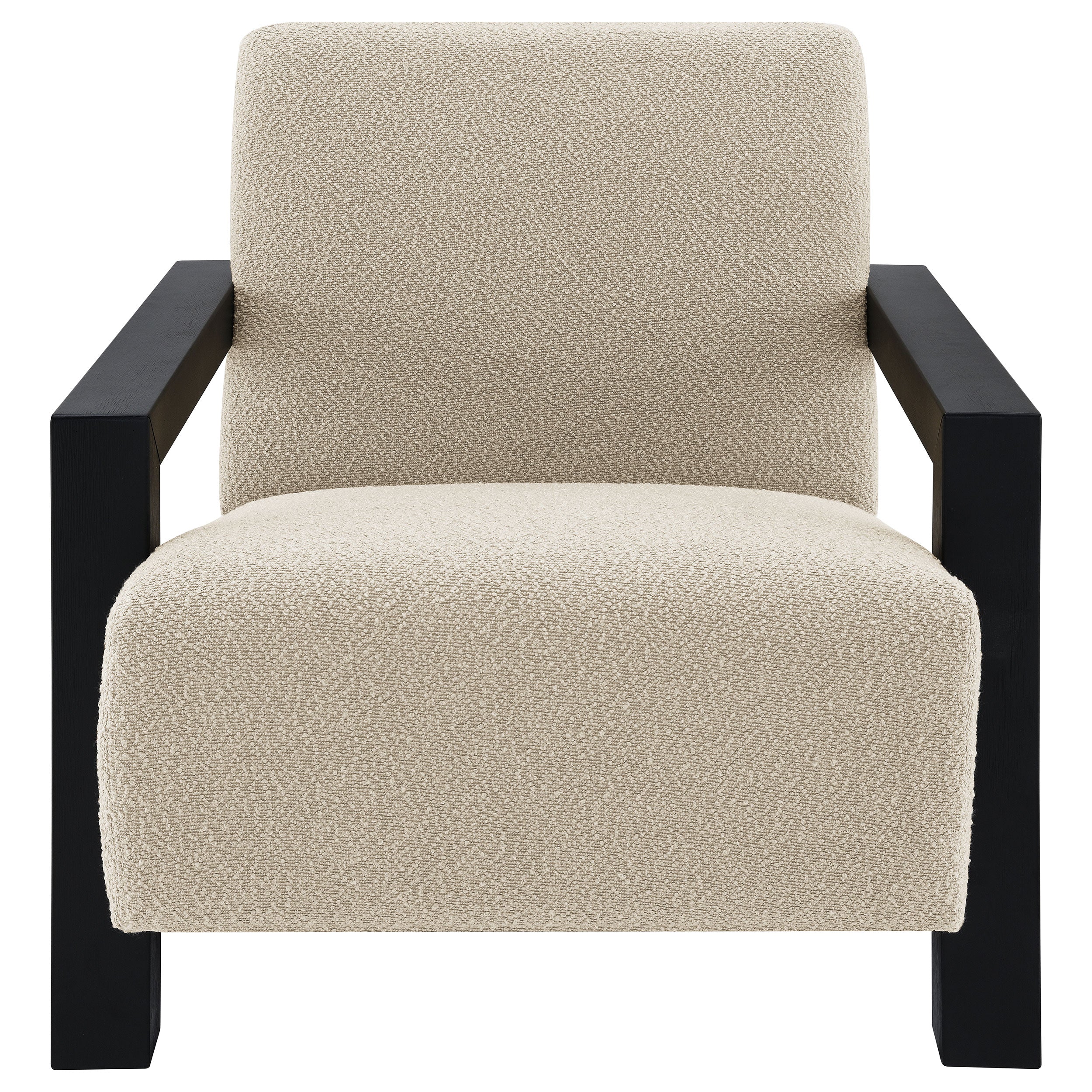 Fitzroy Boucle Upholstered Accent Arm Chair Latte — view 3