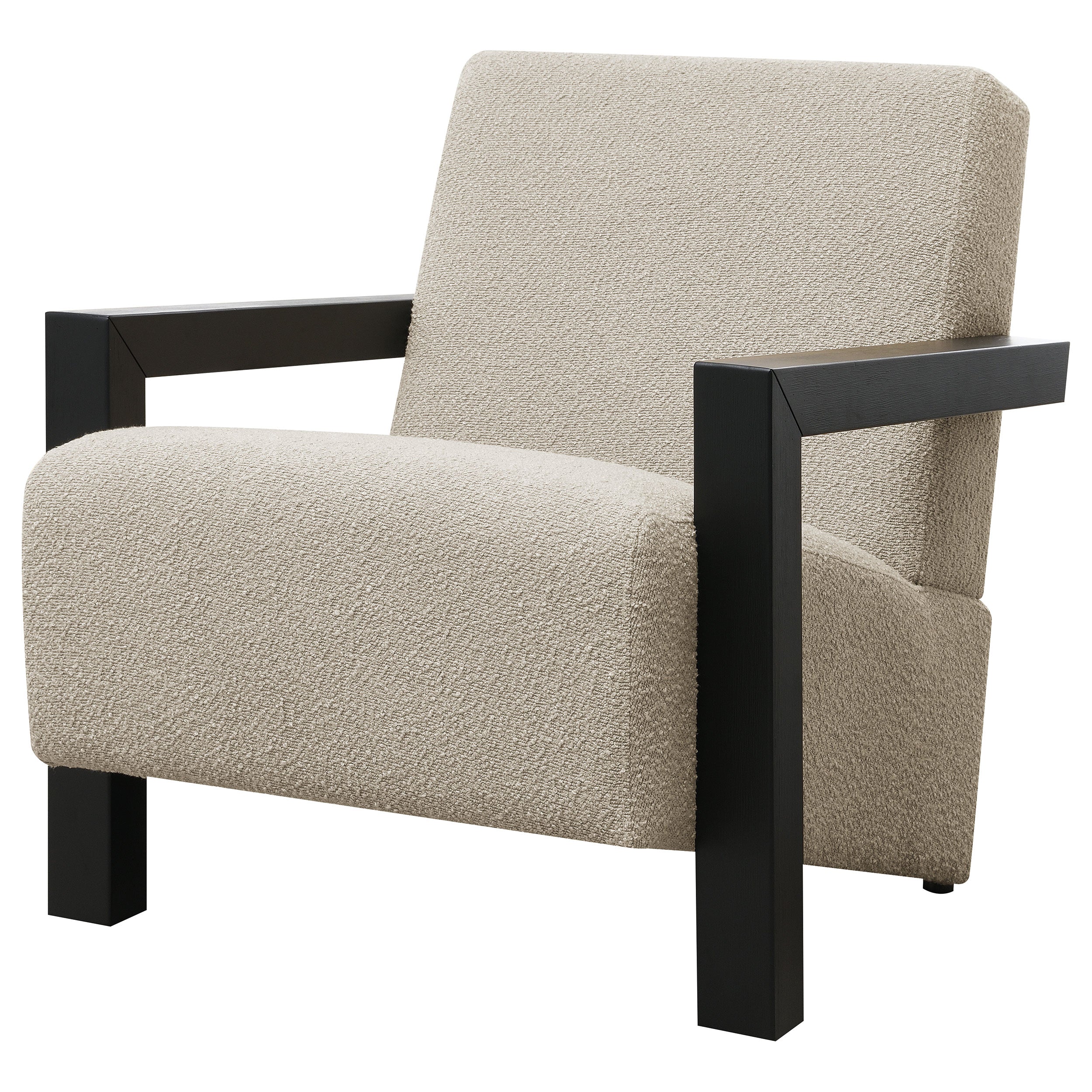 Fitzroy Boucle Upholstered Accent Arm Chair Latte — view 4