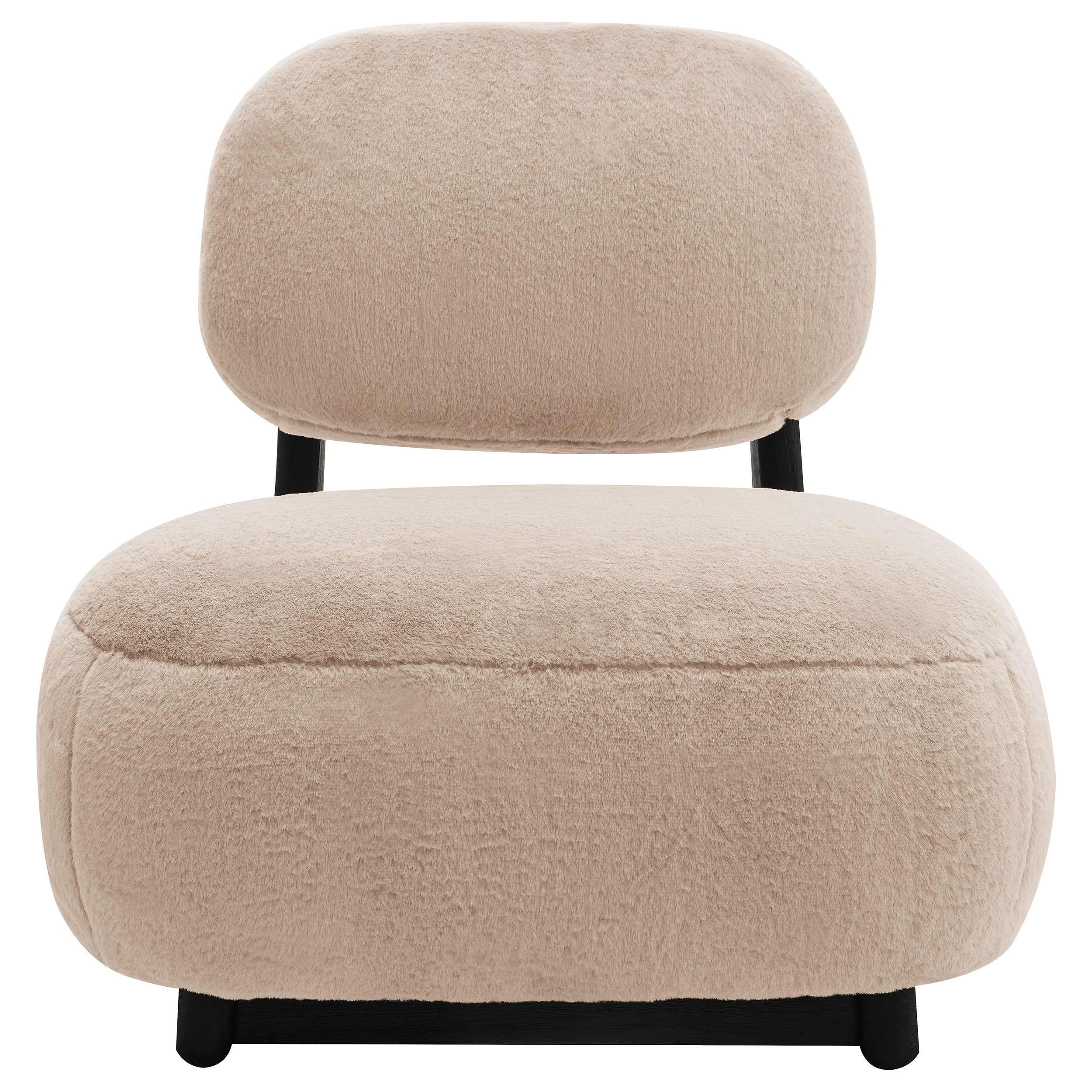 Duffie Upholstered Armless Accent Chair Camel — view 3