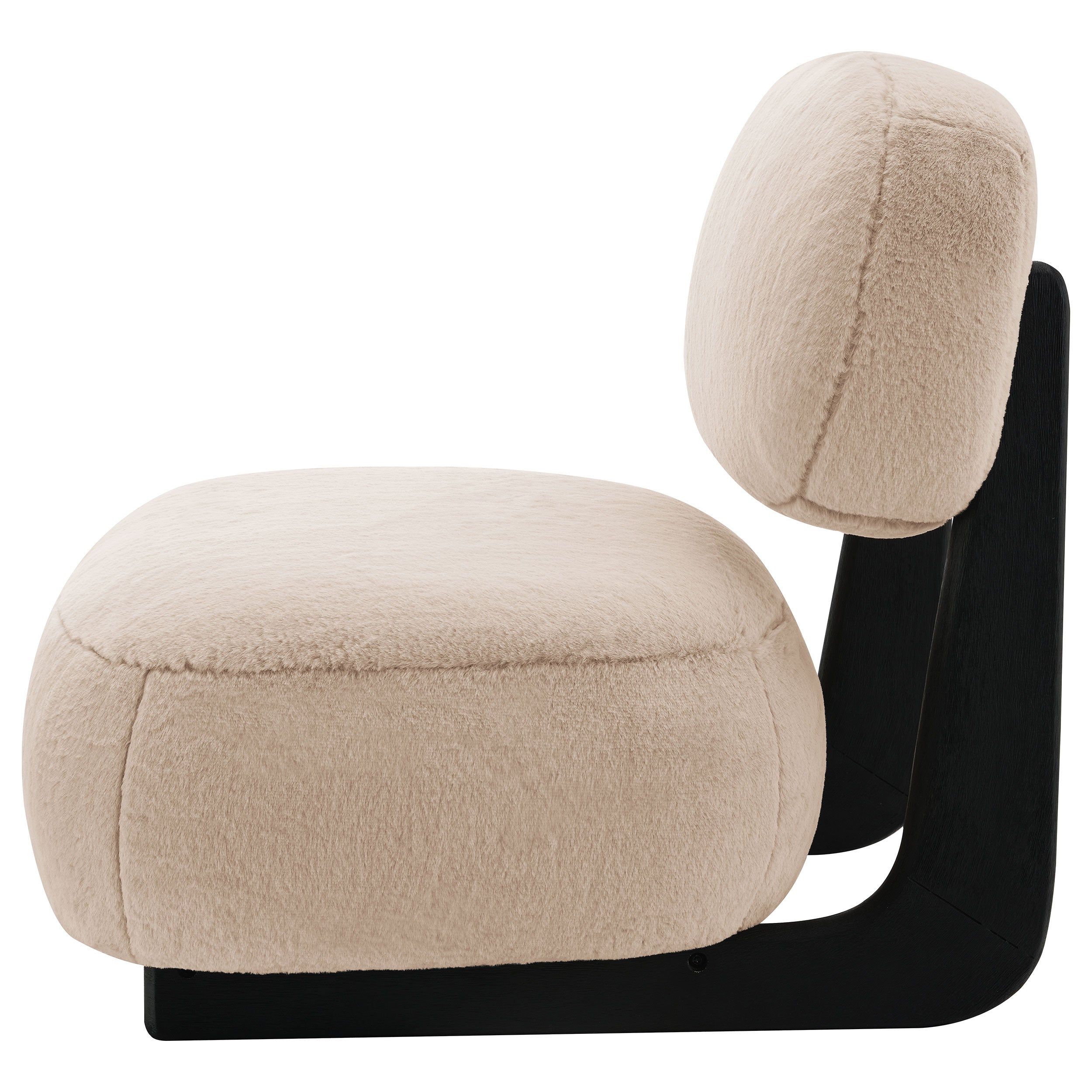 Duffie Upholstered Armless Accent Chair Camel — view 5