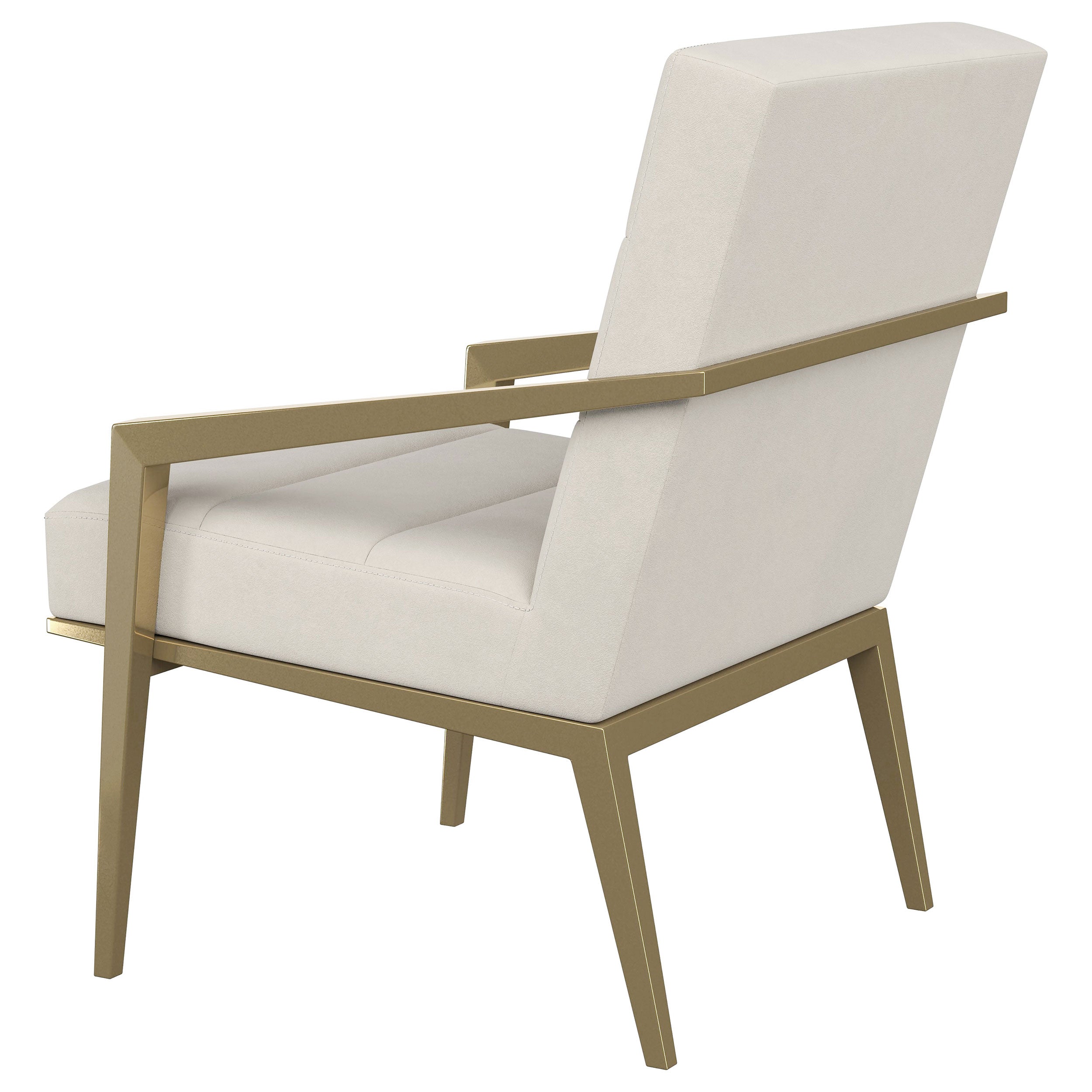 Kirra Upholstered Metal Arm Accent Chair Cream — view 6