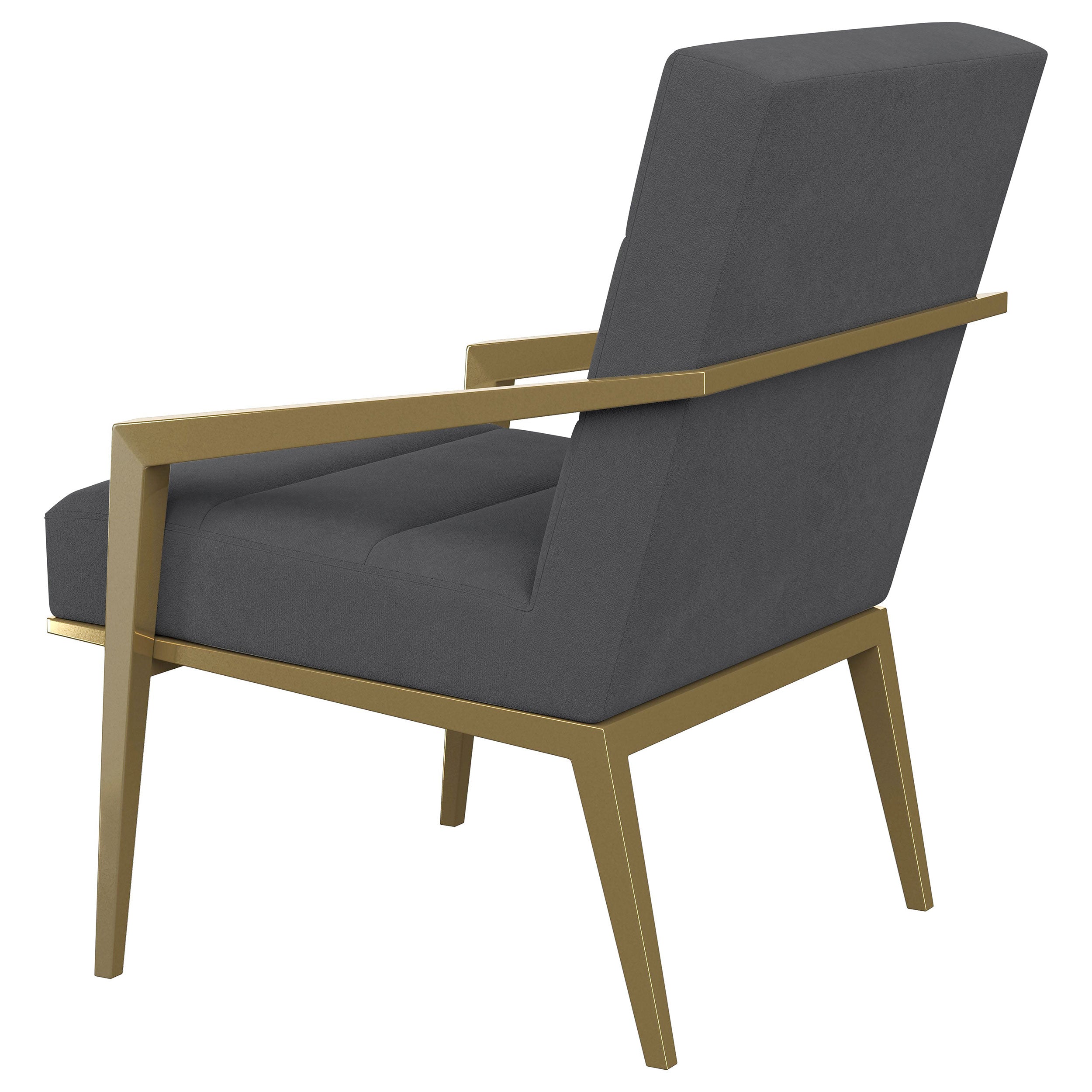 Kirra Upholstered Metal Arm Accent Chair Dark Grey — view 6