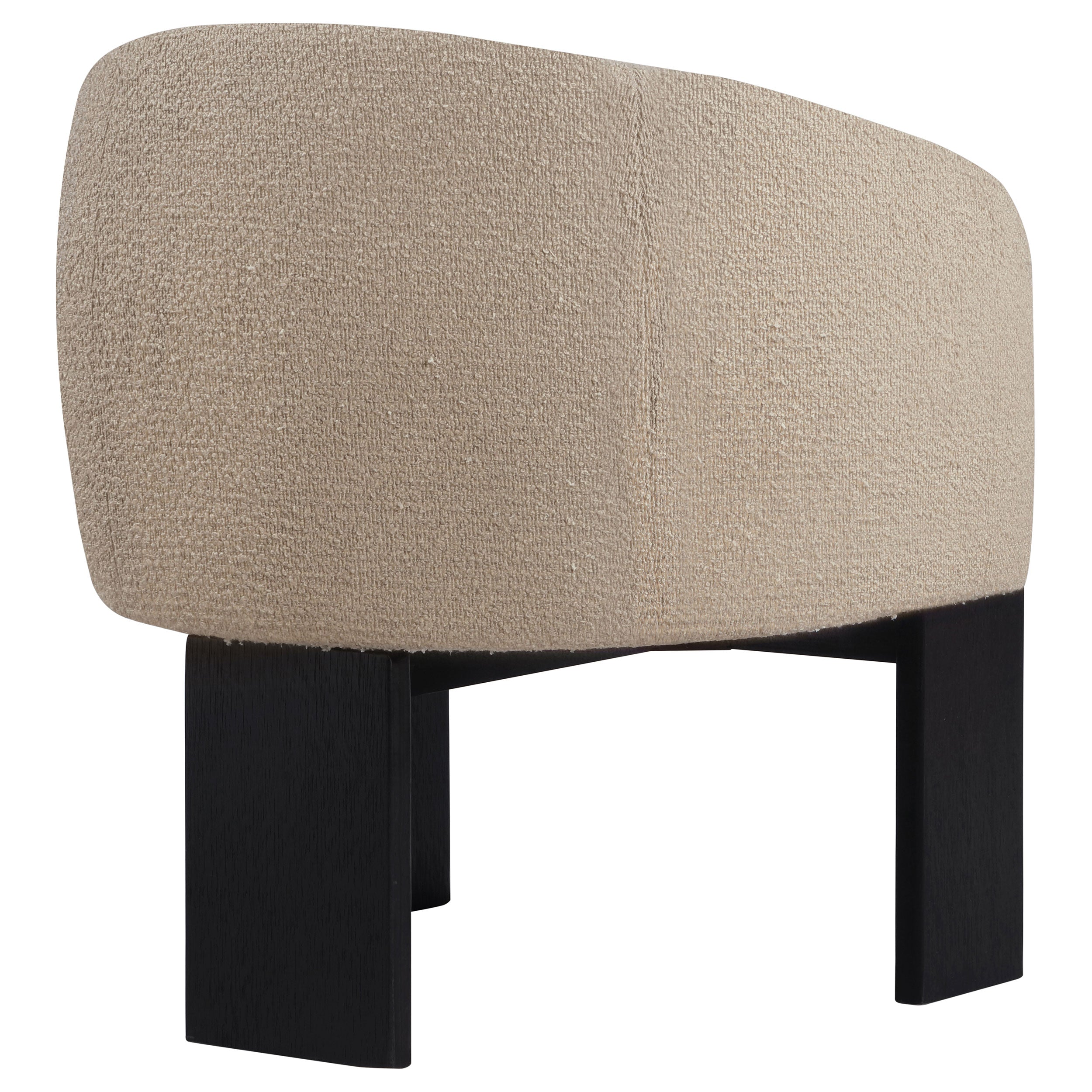 Valdez Boucle Upholstered Barrel Back Accent Chair Beige — view 8