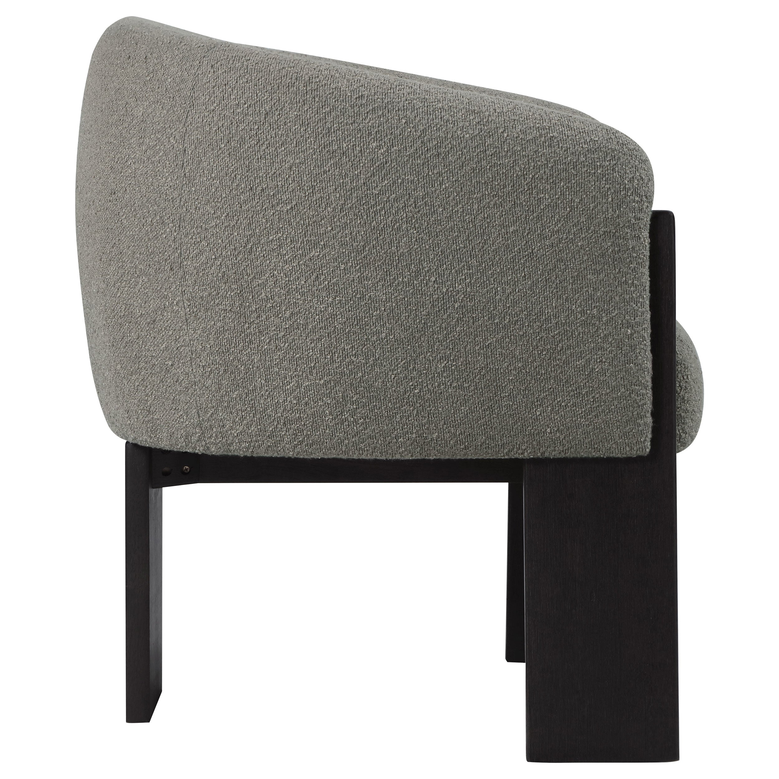 Valdez Boucle Upholstered Barrel Back Accent Chair Brown — view 9