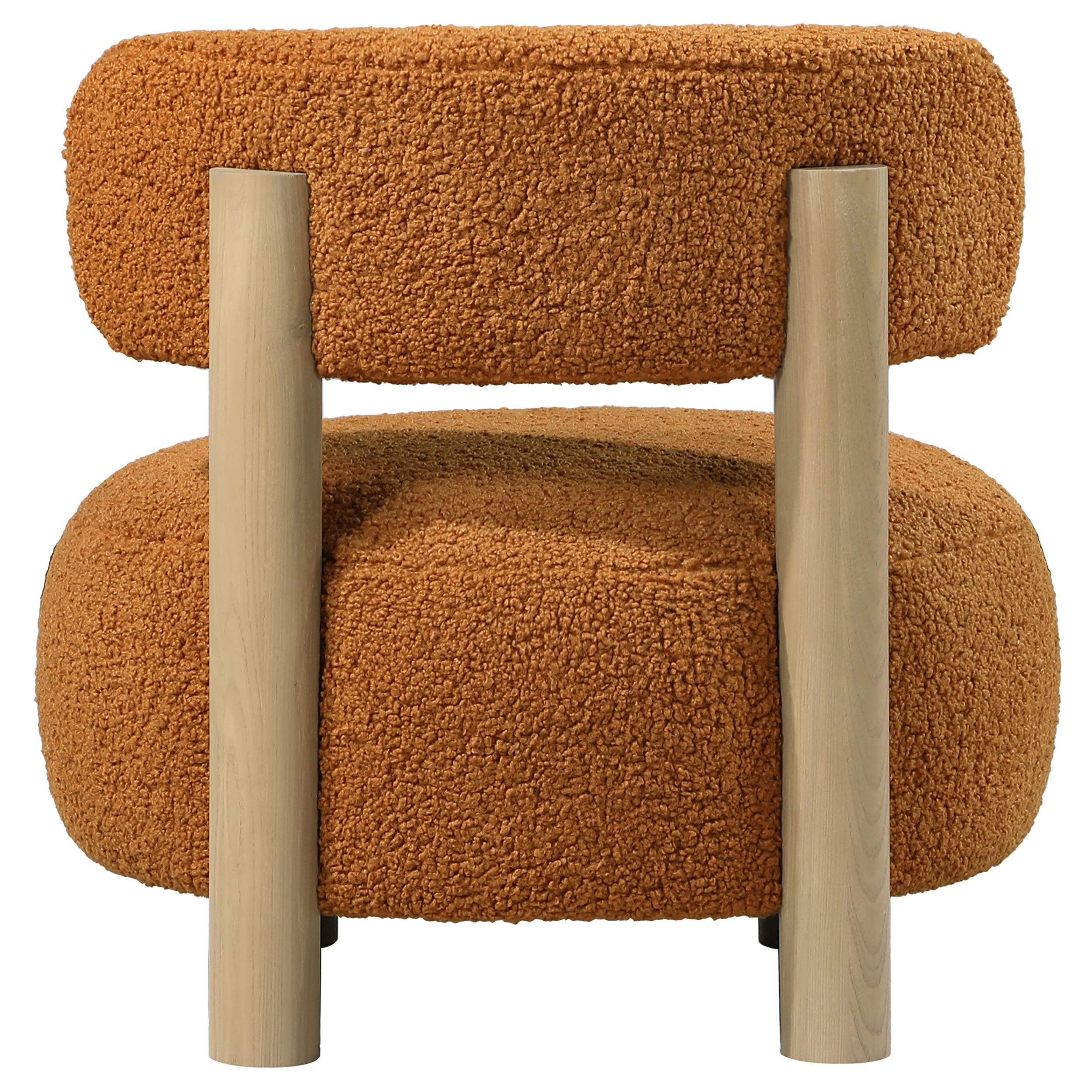 Zonie Boucle Upholstered Barrel Back Accent Chair Orange — view 7
