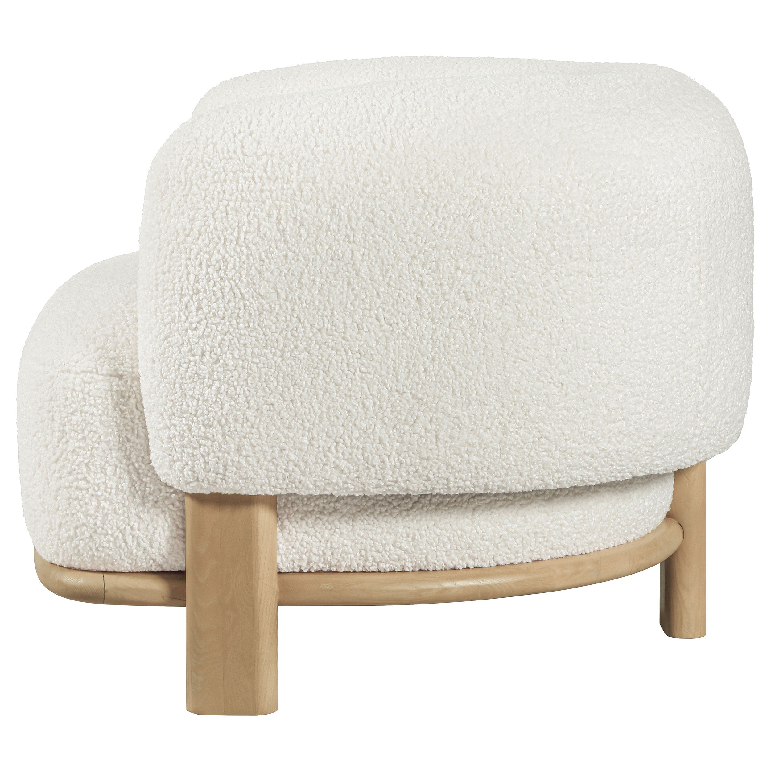 Lawler Upholstered Barrel Back Accent Chair Ivory and Natural — view 5