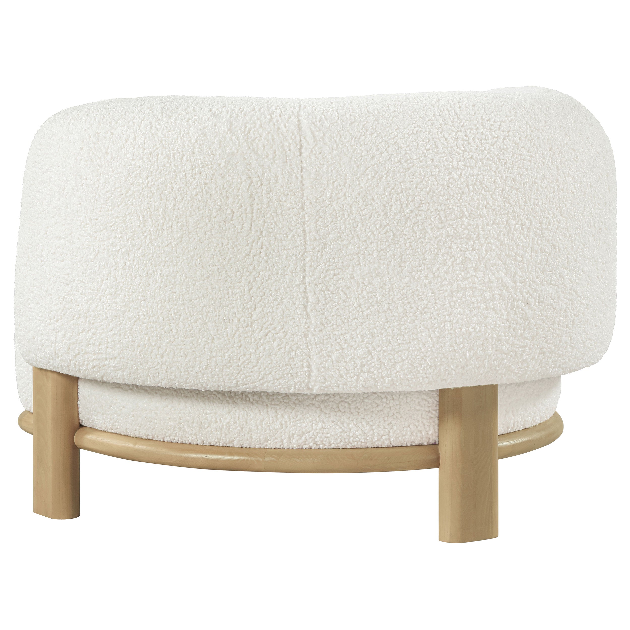 Lawler Upholstered Barrel Back Accent Chair Ivory and Natural — view 6
