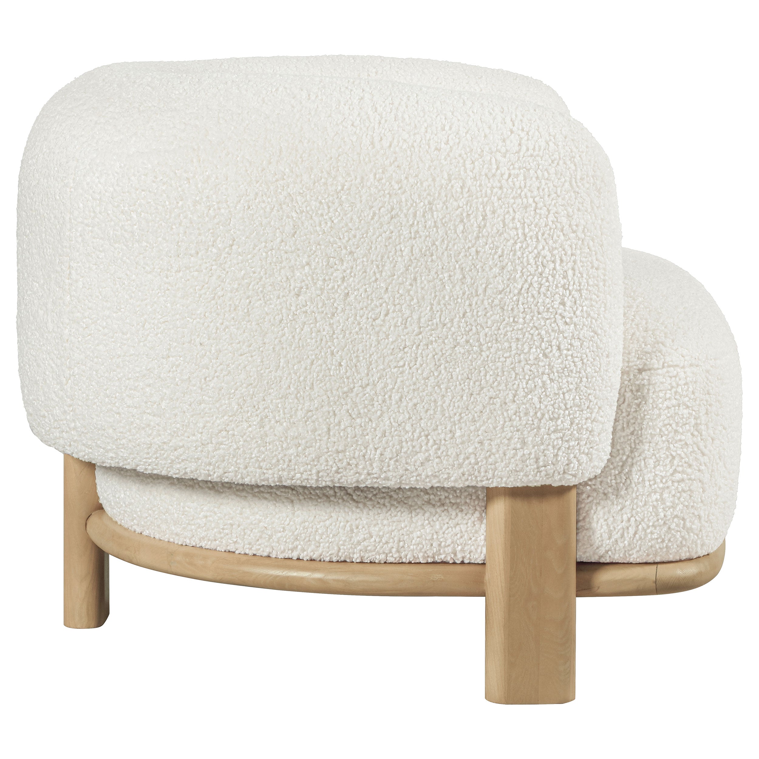 Lawler Upholstered Barrel Back Accent Chair Ivory and Natural — view 9